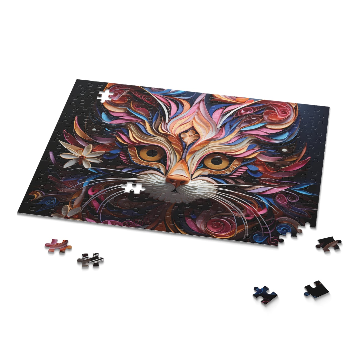 Personalised/Non-Personalised Puzzle, Cat (120, 252, 500-Piece)