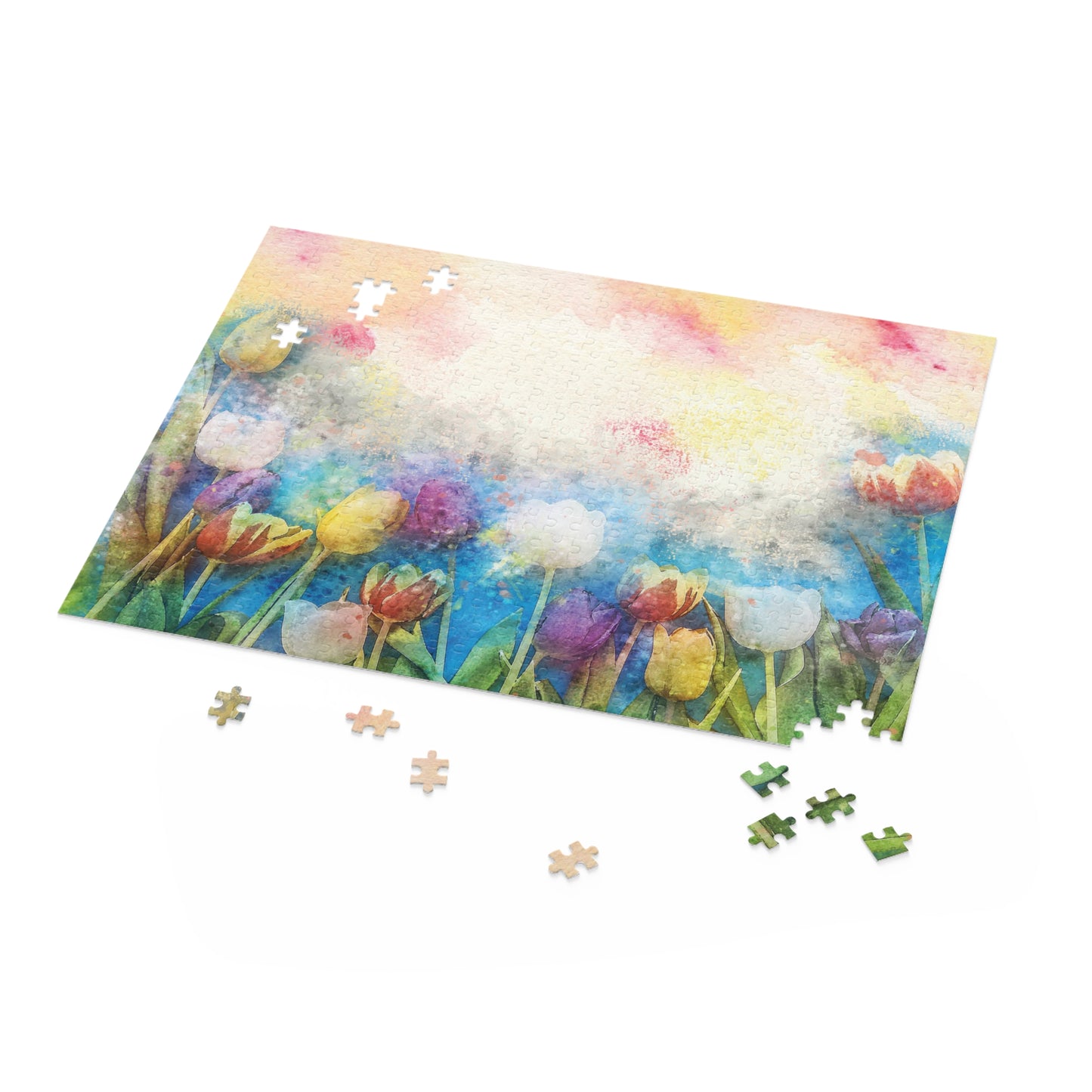 Personalised/Non-Personalised Puzzle, Floral (120, 252, 500-Piece)