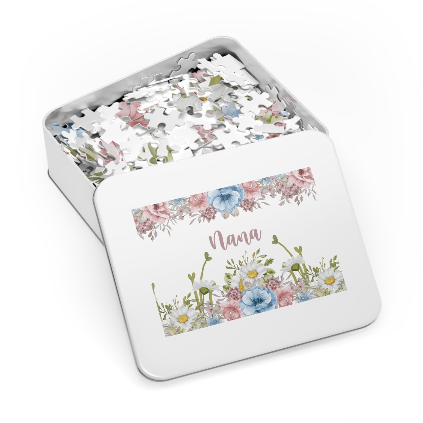 Jigsaw Puzzle, Floral, Nana, Personalised/Non-Personalised (30, 110, 252, 500,1000-Piece)