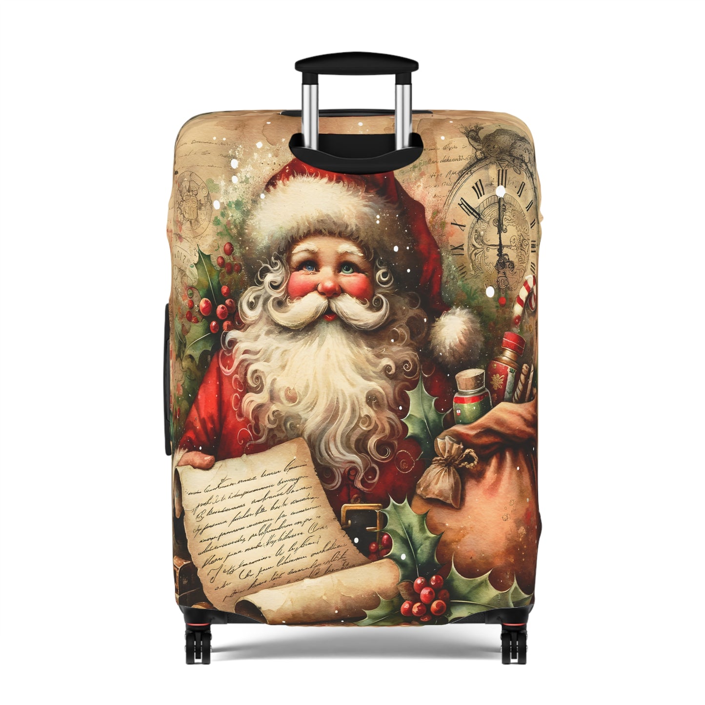 Luggage Cover, Christmas, Vintage Santa, awd-1480