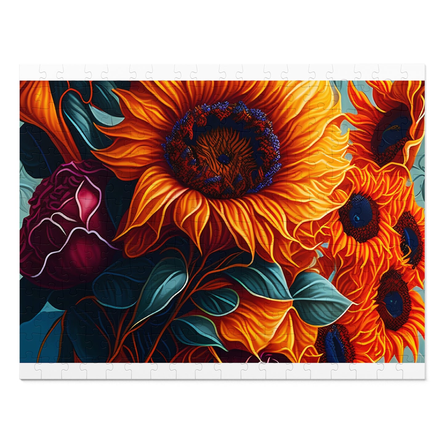 Puzzle, Sunflower, Personalised/Non-Personalised (30, 110, 252, 500,1000-Piece) awd-625