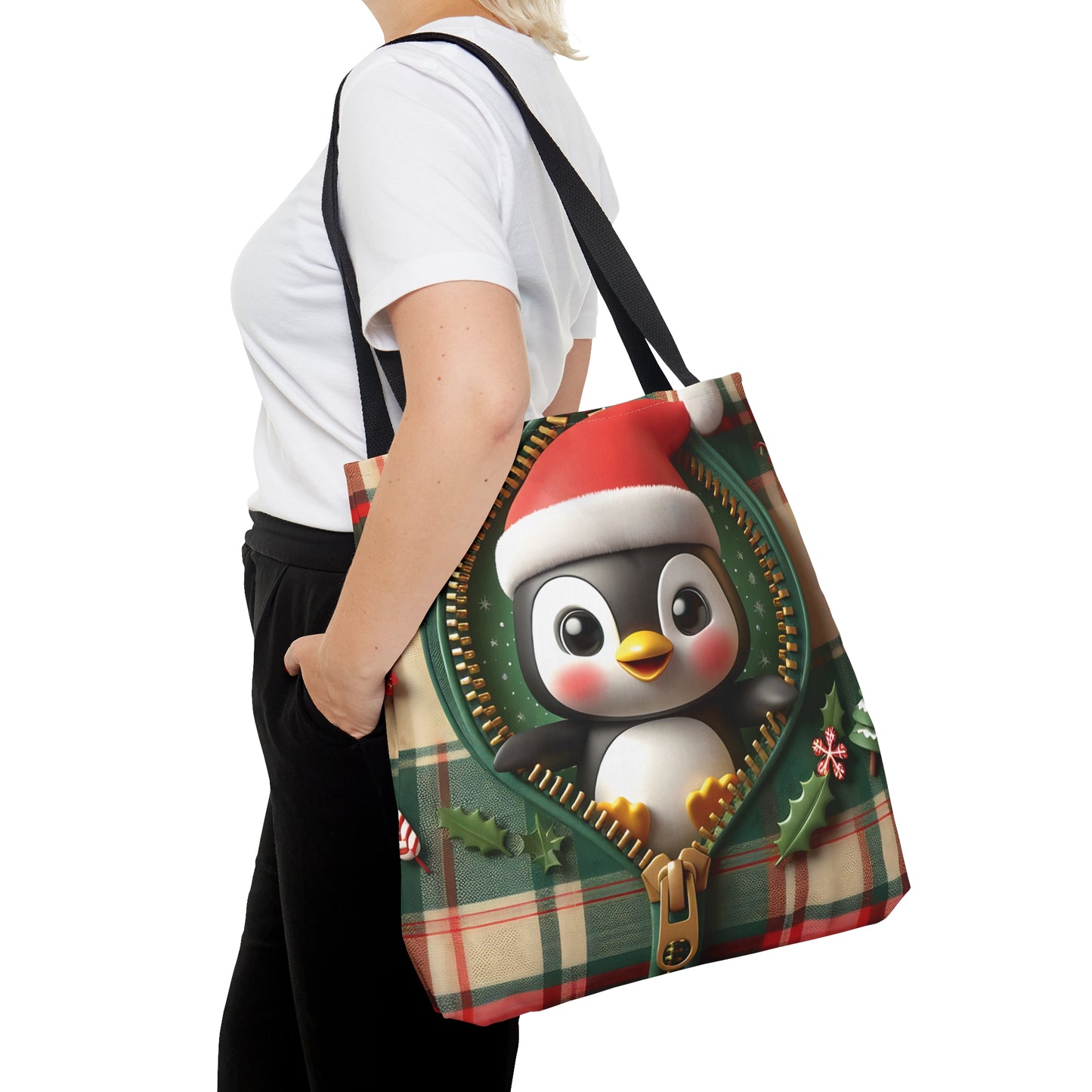 Tote Bag, Christmas, Penguin