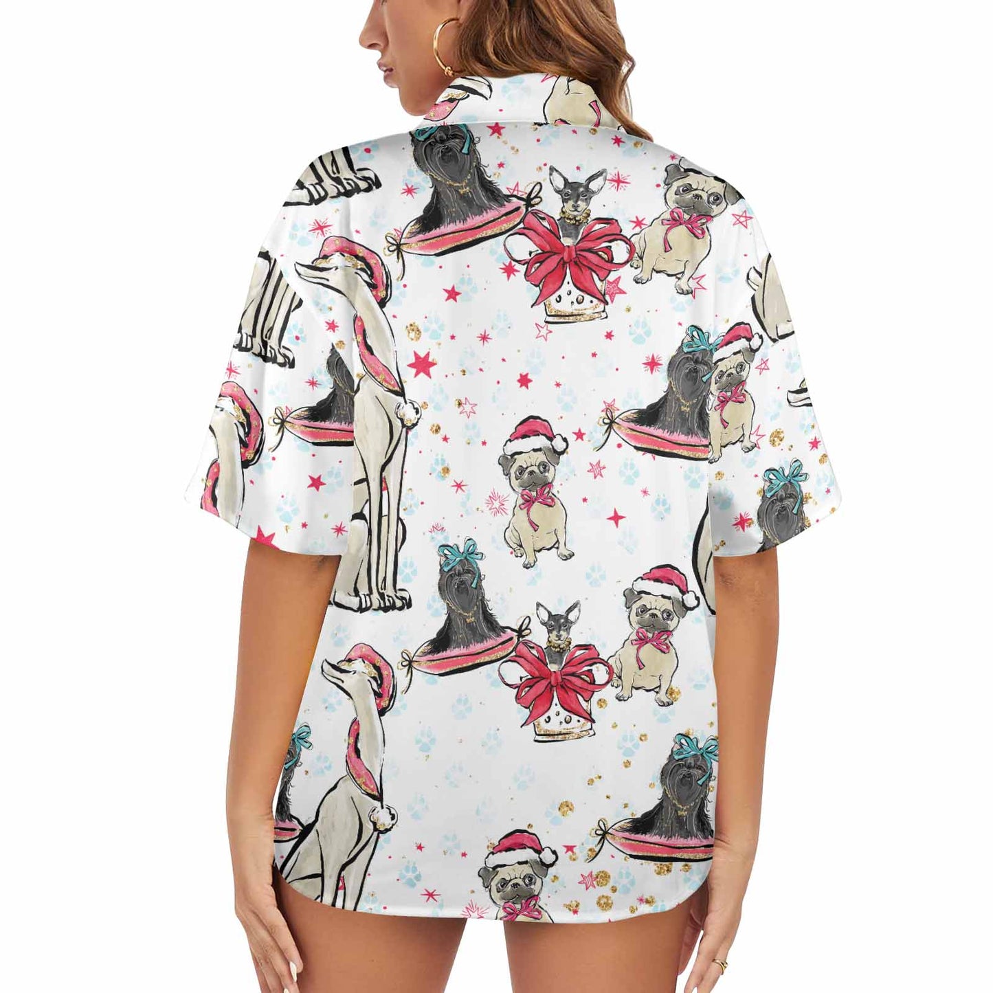 Dog Christmas  Women's Hawaiian Shirt