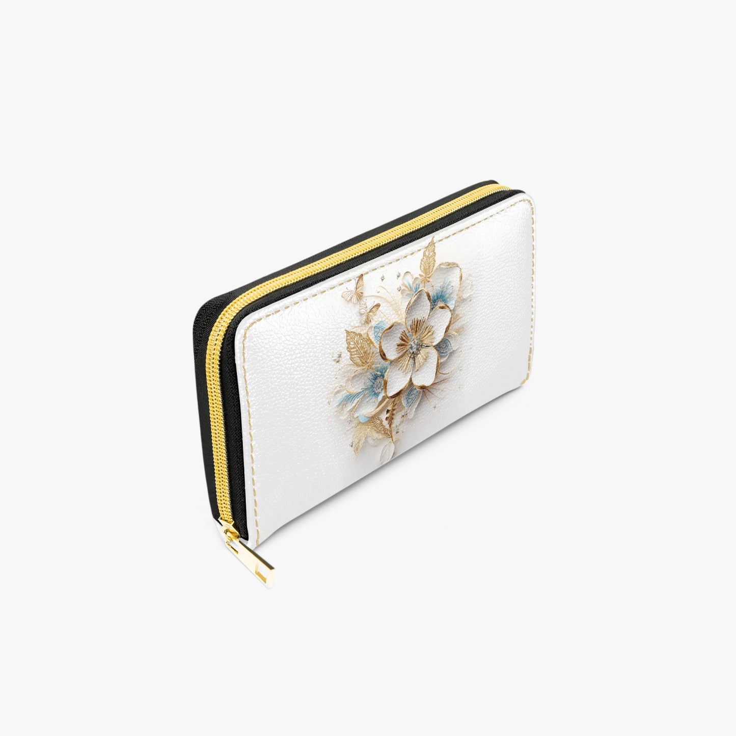 Long Type Zipper Purse - Floral