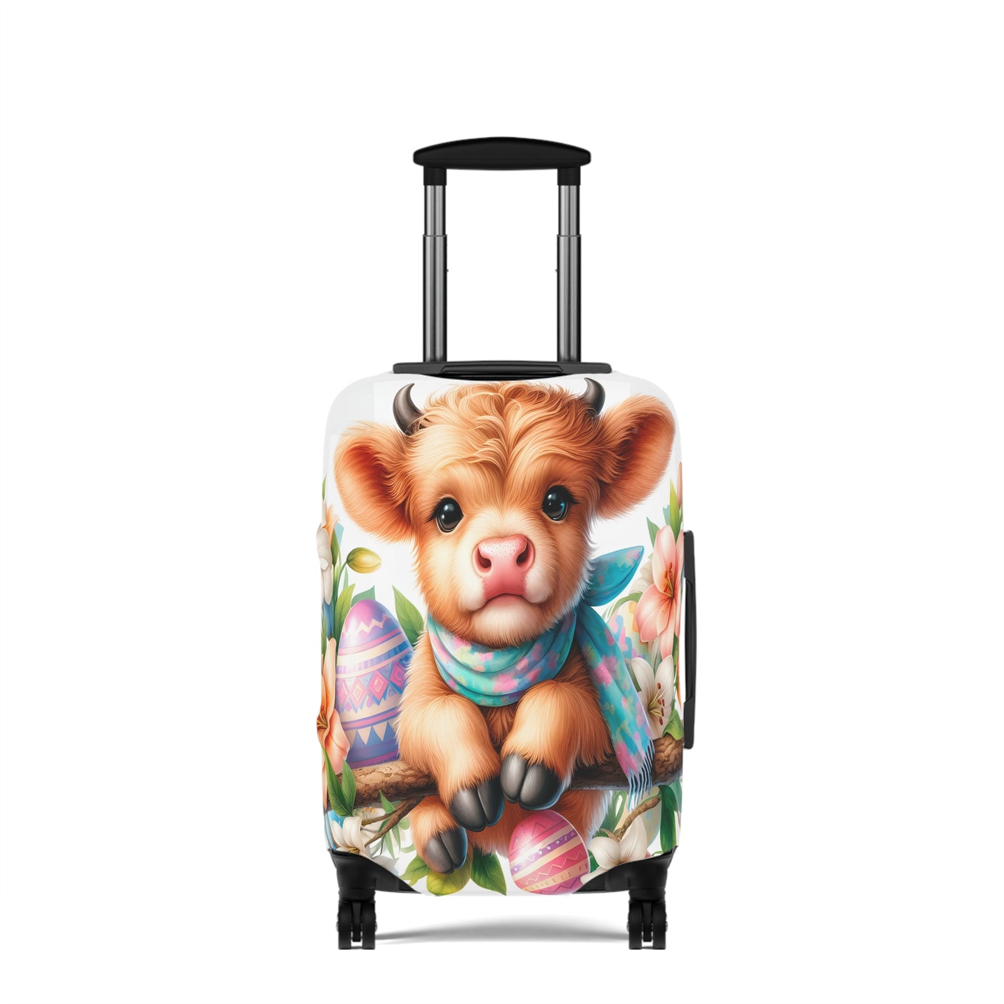 Luggage Cover, Easter, Highland Cow, awd-1604