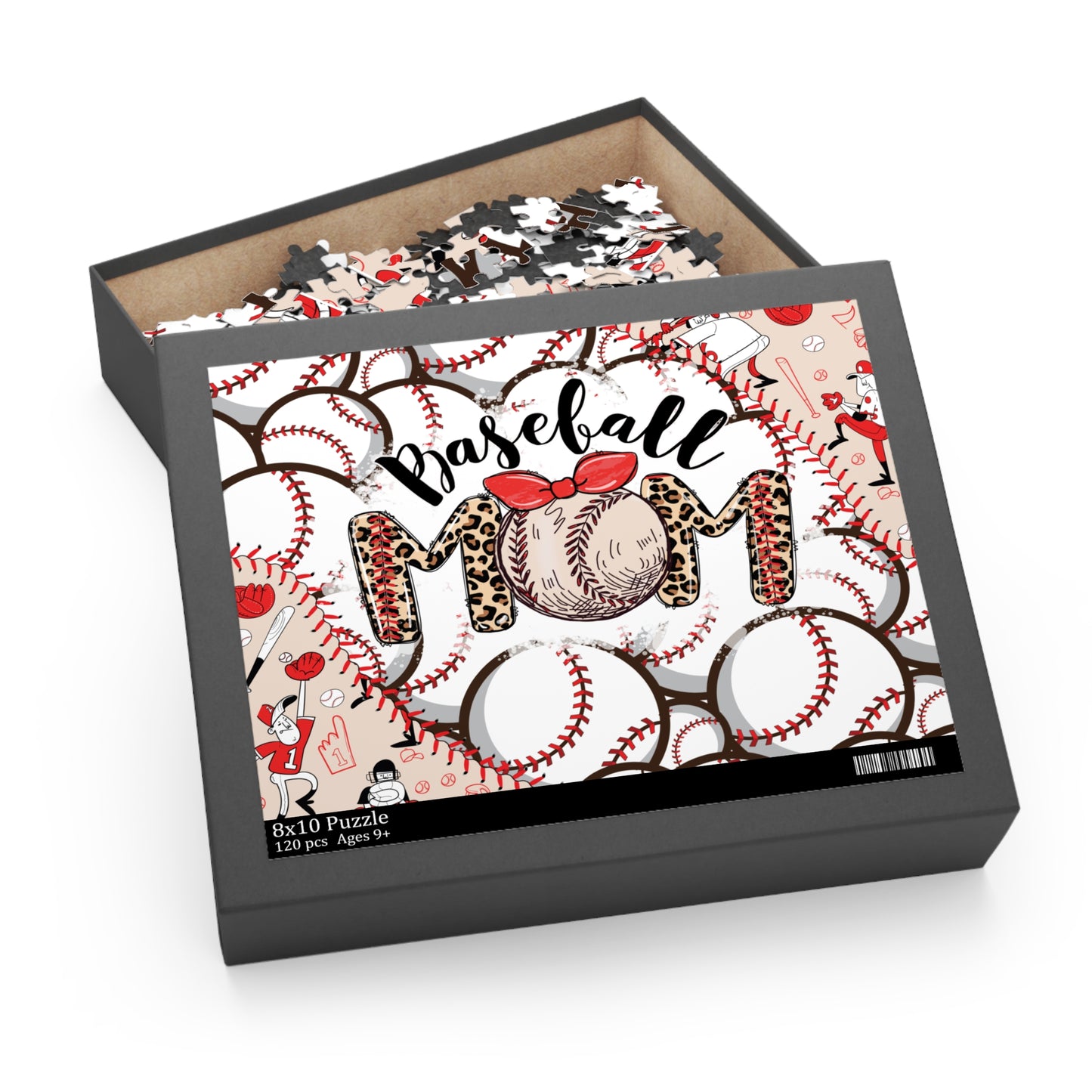 Personalised/Non-Personalised Puzzle, Baseball Mom (120, 252, 500-Piece)