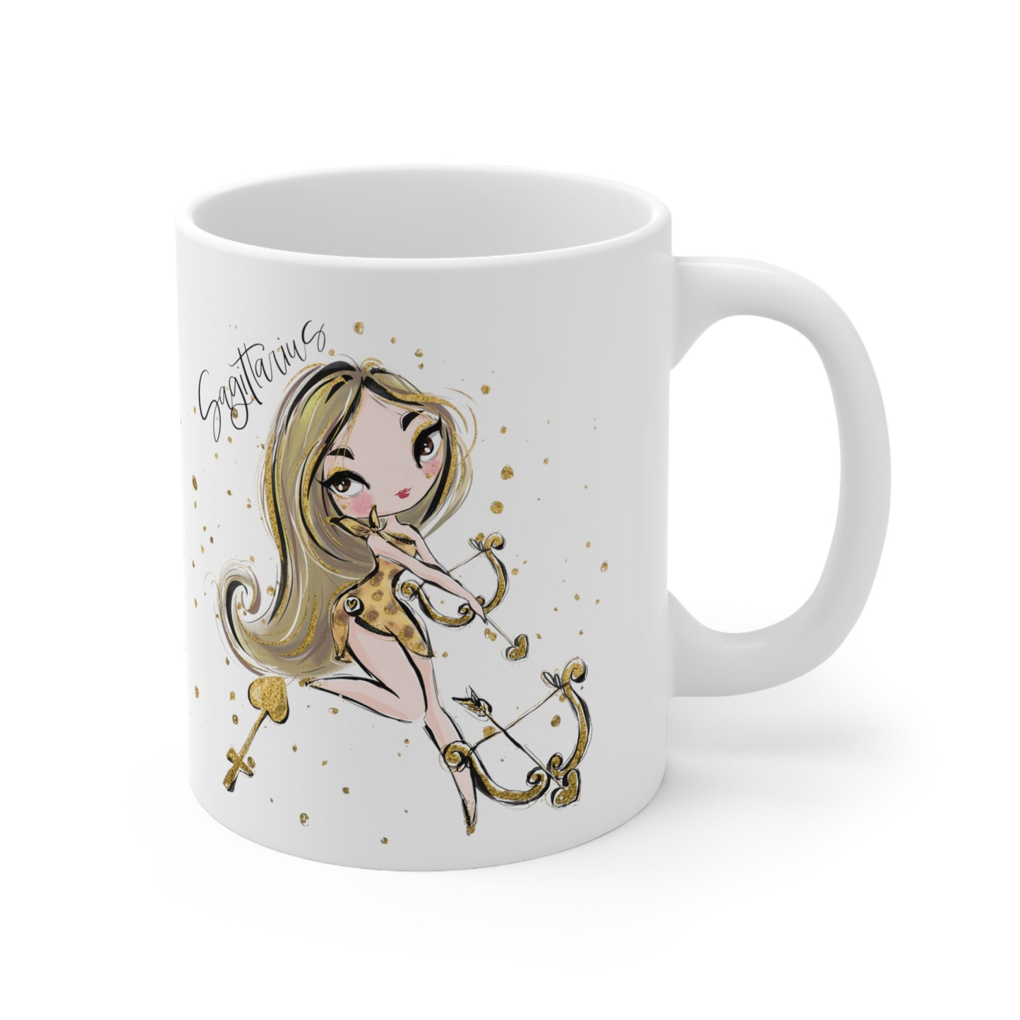 Personalised/Non Personalised Zodiac Sign, Sagittarius, Ceramic Mug 11oz