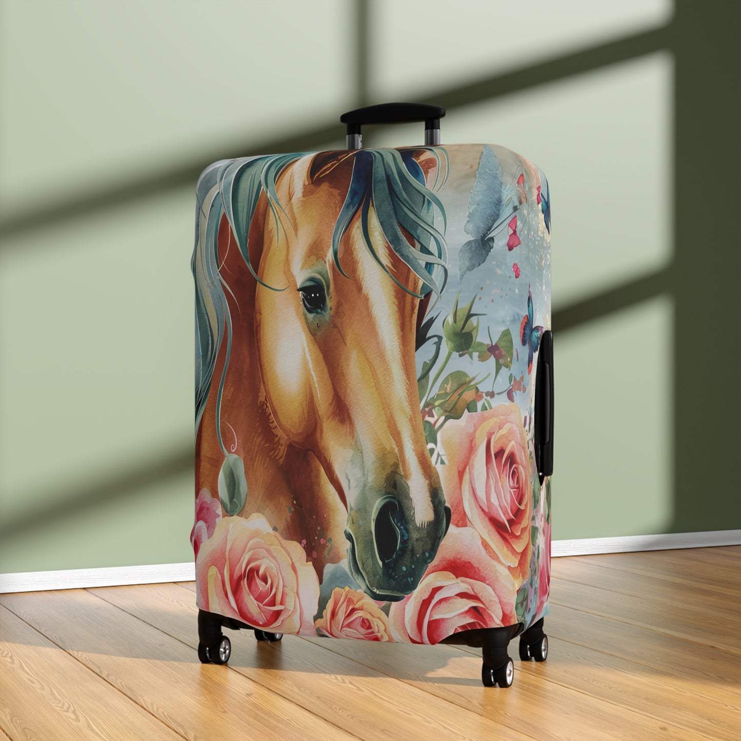 Luggage Cover, Country and Western, Boho Floral Horse, awd-1720