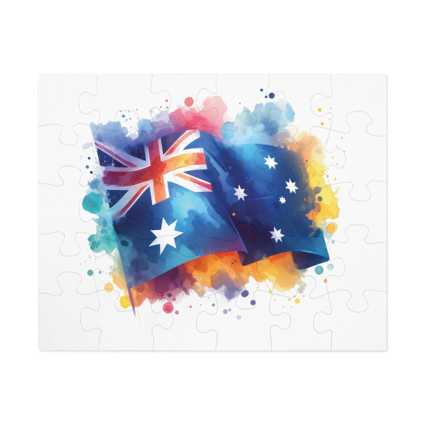 Jigsaw Puzzle in Tin, Australian Flag, Personalised/Non-Personalised, awd-1336 (30, 110, 252, 500,1000-Piece)