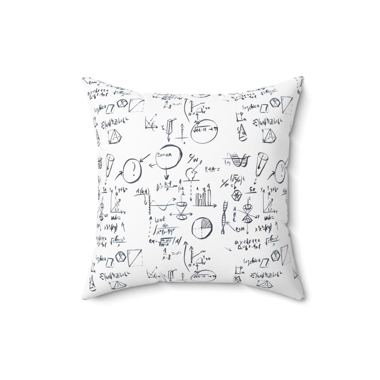 Spun Polyester Square Pillow, Scientific Cushion