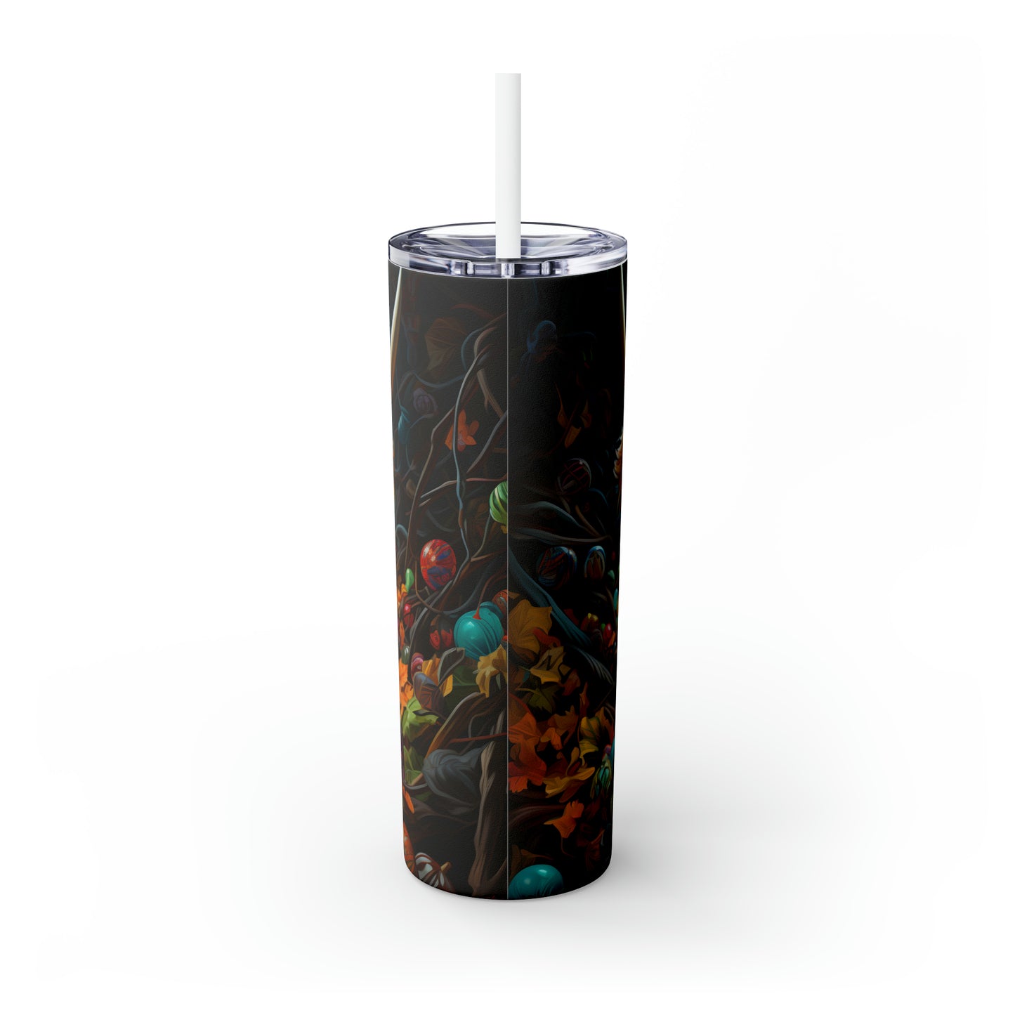 Skinny Tumbler with Straw, 20oz Highlander Cow