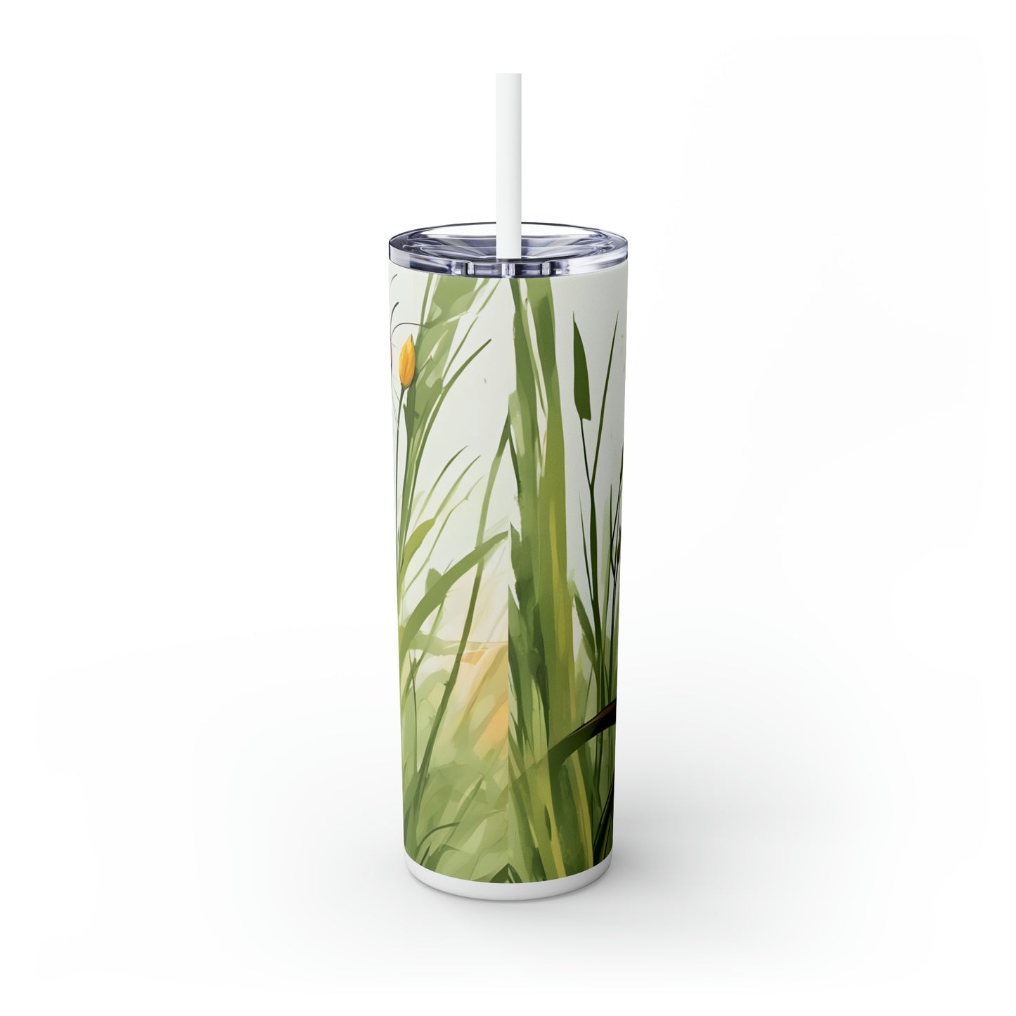 Skinny Tumbler with Straw, 20oz, Cute Mouse