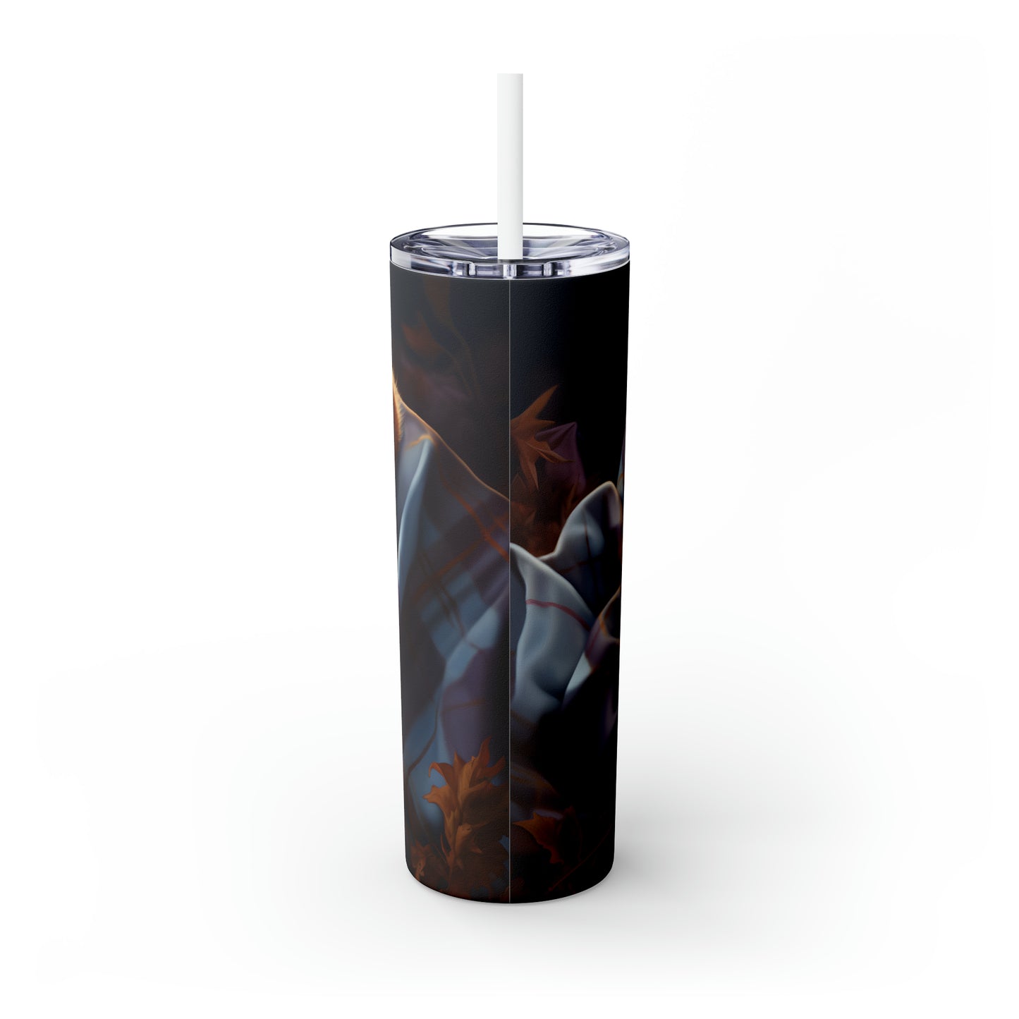 Skinny Tumbler with Straw, 20oz Highlander Cow