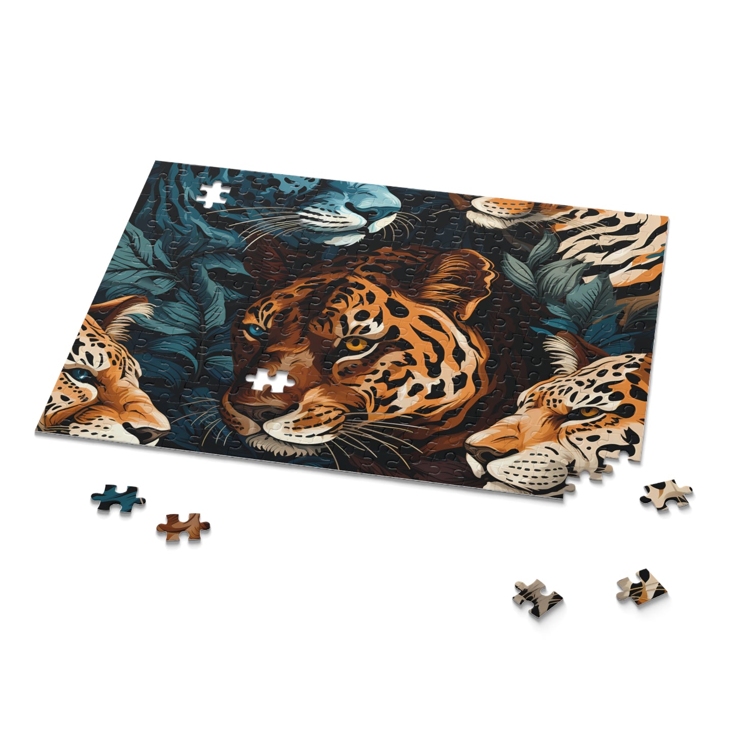 Personalised/Non-Personalised Puzzle, Leopard (120, 252, 500-Piece)