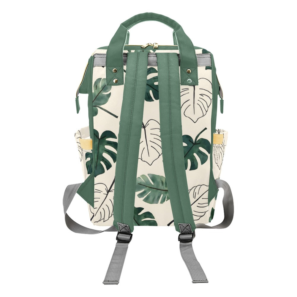 Monsteria Pattern Multi-Function Diaper Backpack/Diaper Bag (Model 1688)