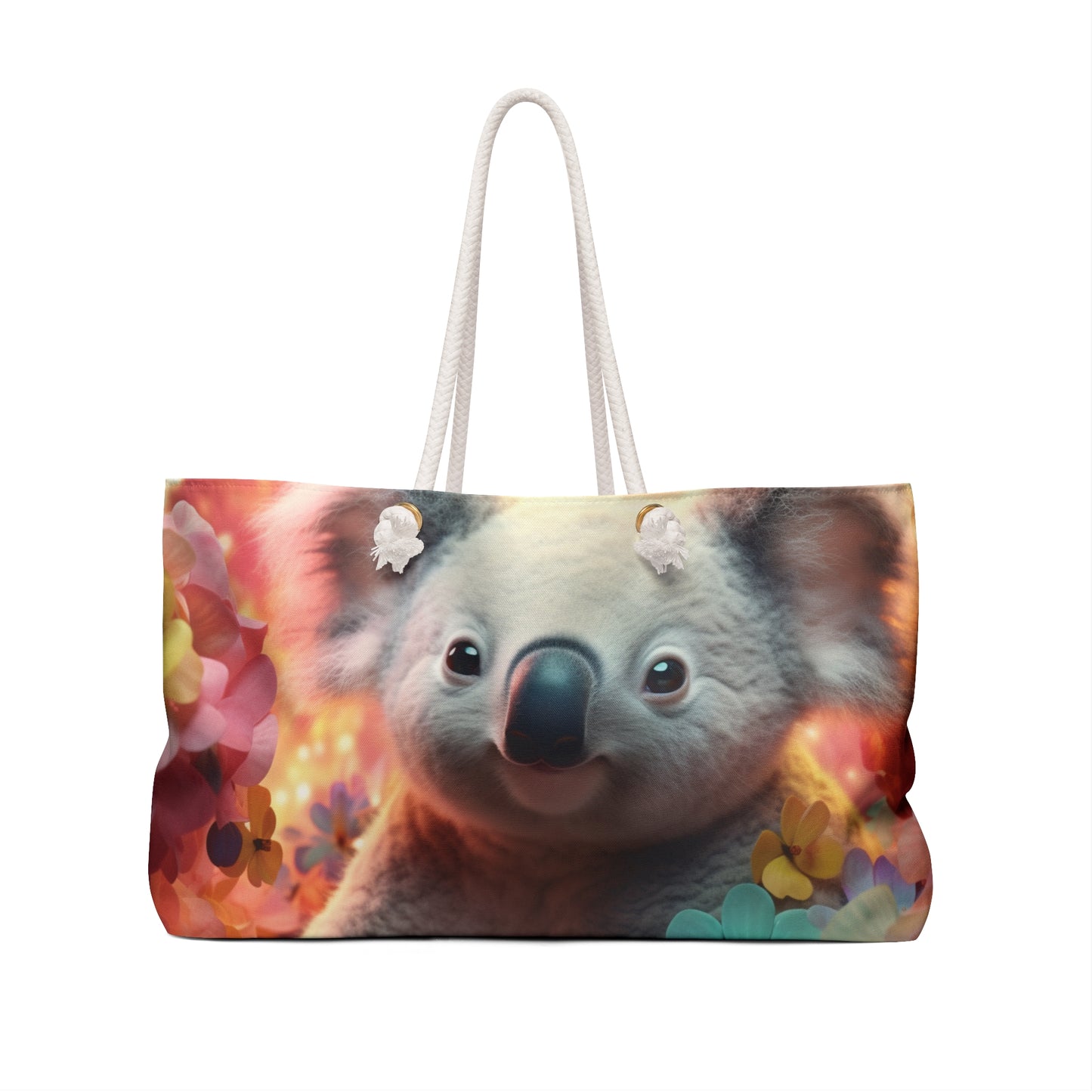 Personalised/Non-Personalised Weekender Bag, Koala, Large Weekender Bag, Beach Bag, Book Bag