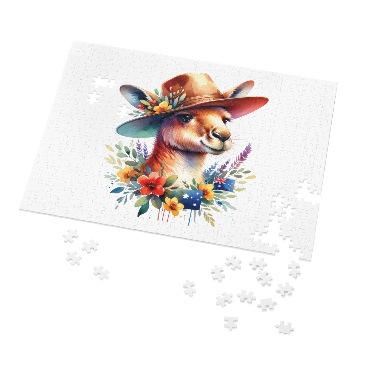 Jigsaw Puzzle in Tin, Australian Animals, Kangaroo, Personalised/Non-Personalised, awd-1315 (30, 110, 252, 500,1000-Piece)