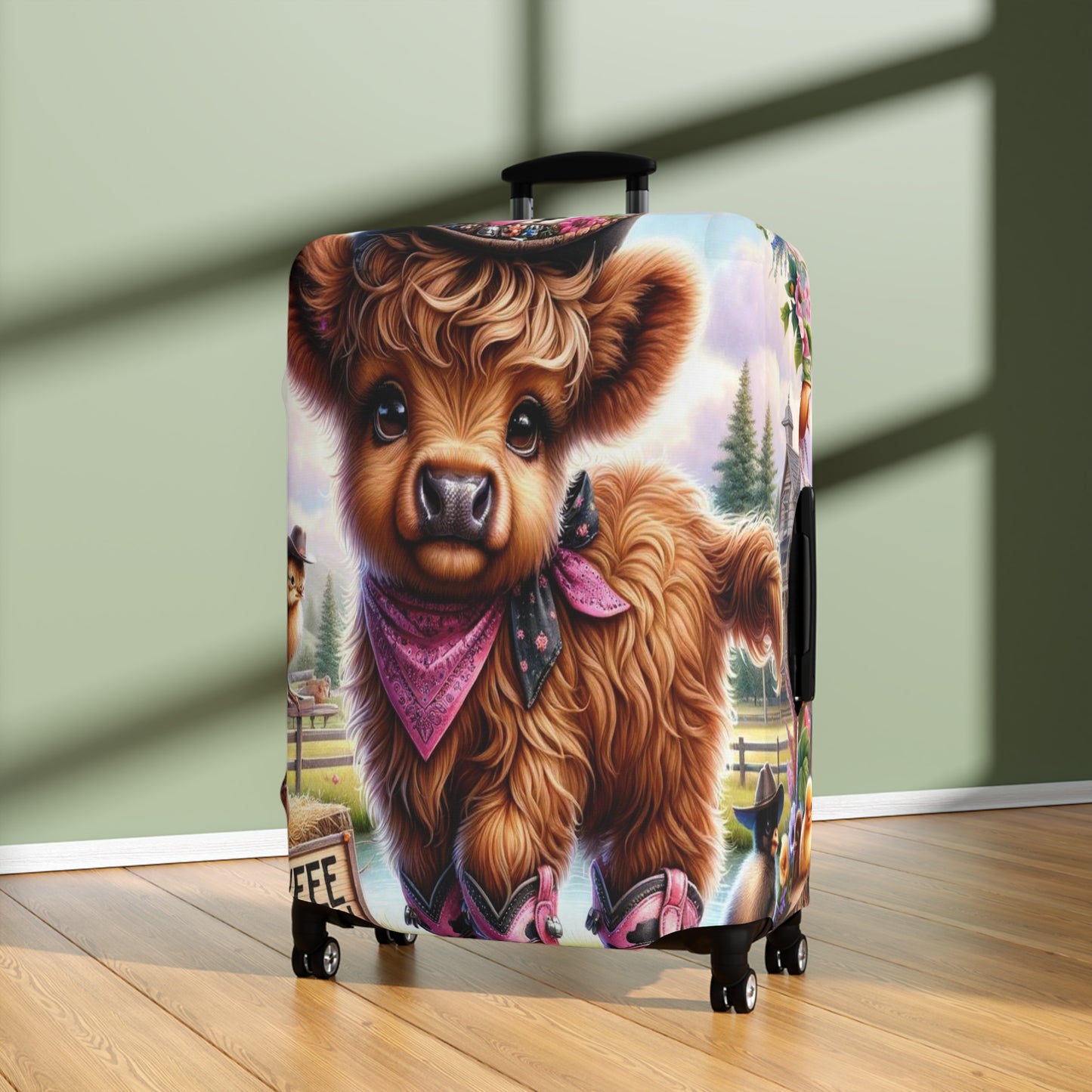 Luggage Cover, Highland Cow, Country and Western, awd-1417