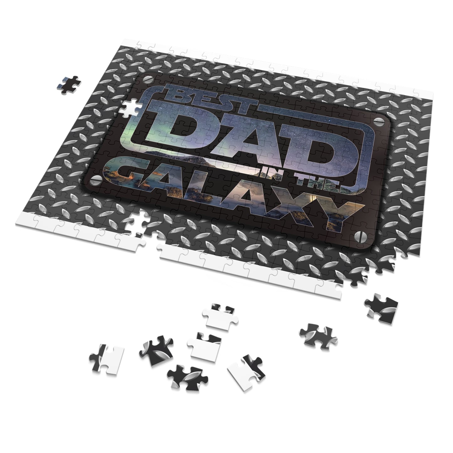 Jigsaw Puzzle in Tin, Best Dad, Personalised/Non-Personalised, awd-1369 (30, 110, 252, 500,1000-Piece)