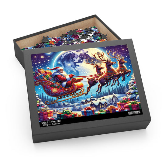 Personalised/Non-Personalised Puzzle, Christmas (120, 252, 500-Piece)