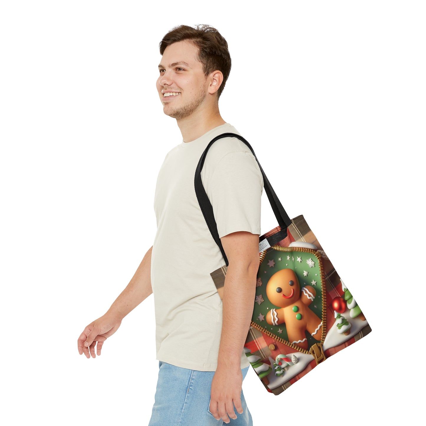 Tote Bag, Christmas, Gingerbread Man