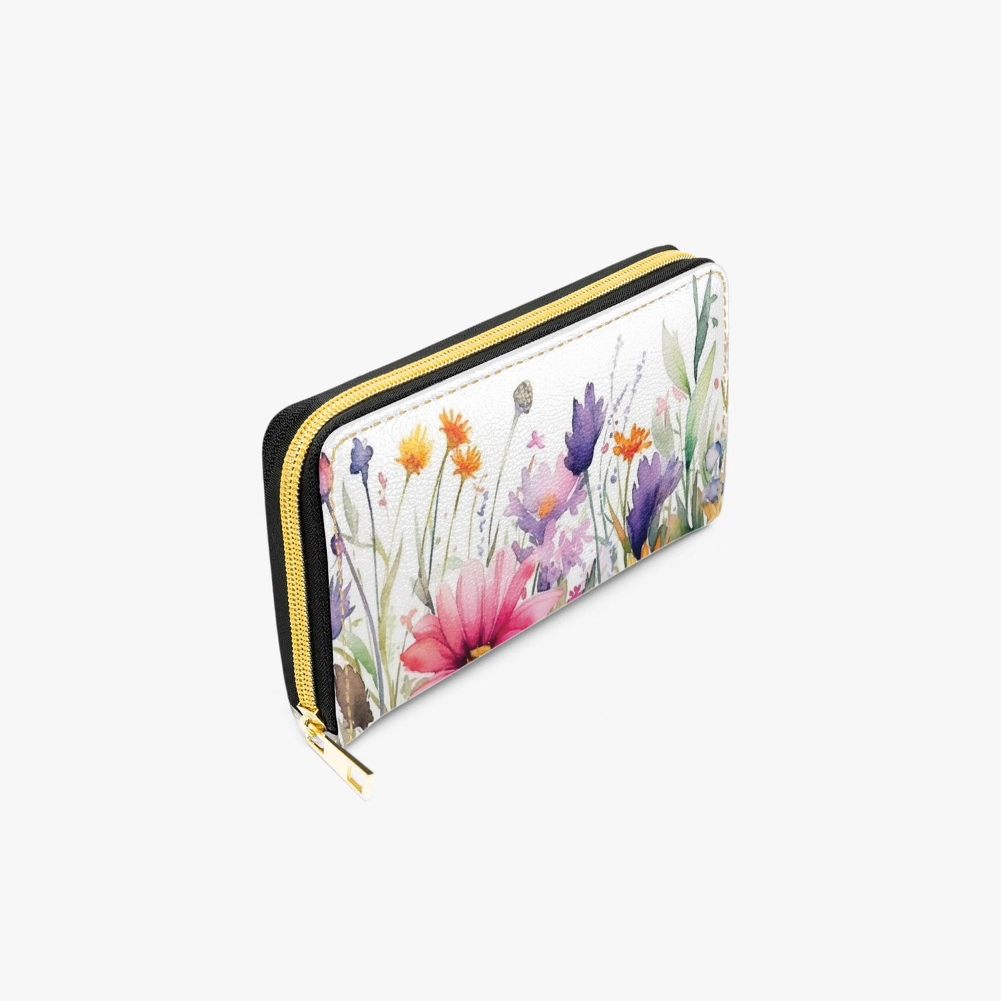 Long Type Zipper Purse - Floral