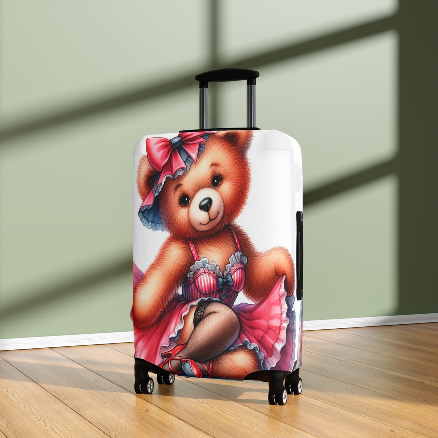 Luggage Cover, Rockabilly, Teddy Bear, awd-3036