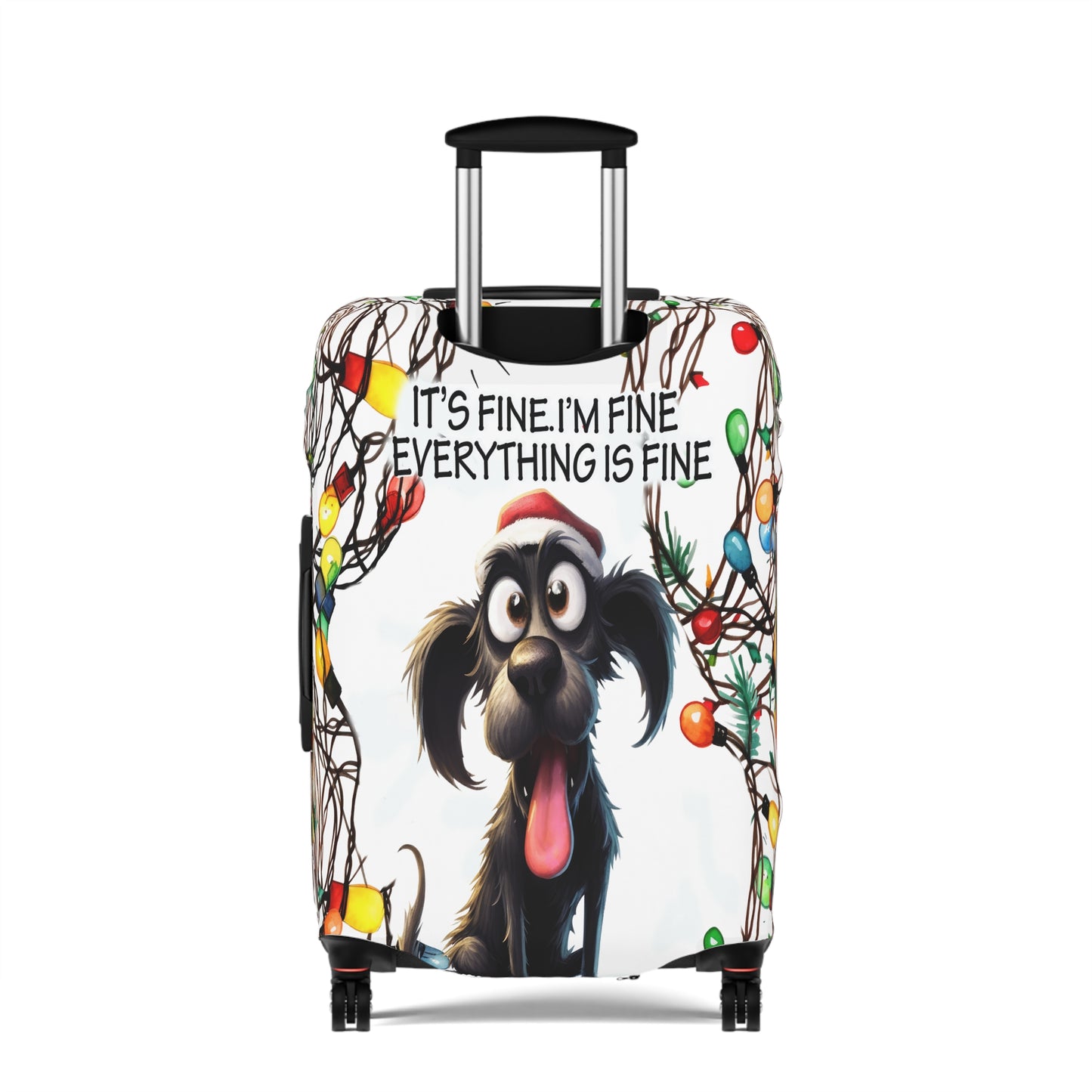 Luggage Cover, Dog I'm Fine everything is fine, awd-1163