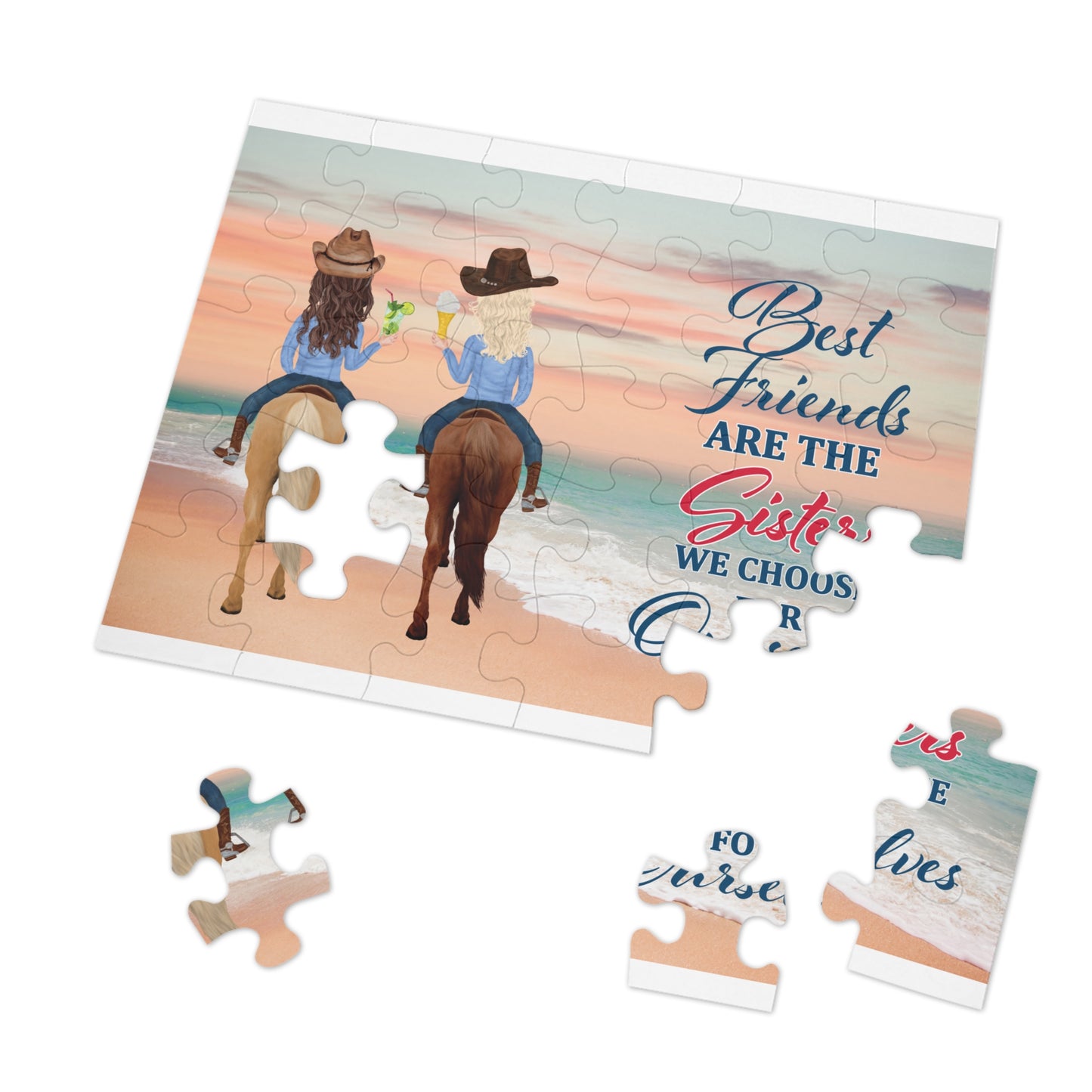 Jigsaw Puzzle, Western, Best Friends are the Sisters we Choose for Ourselves, Personalised/Non-Personalised (30, 110, 252, 500,1000-Piece)