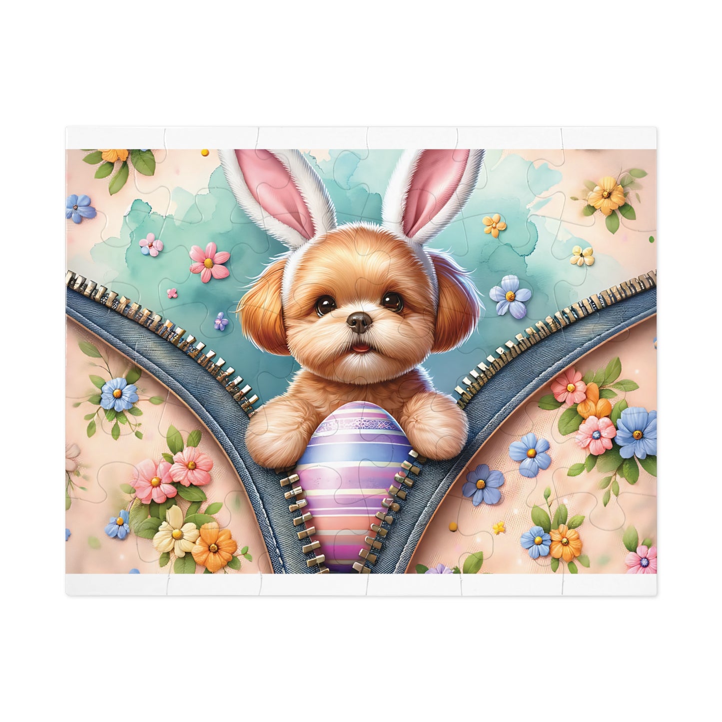 Jigsaw Puzzle, Easter, Dog with Bunny Ears, Personalised/Non-Personalised (30, 110, 252, 500,1000-Piece)