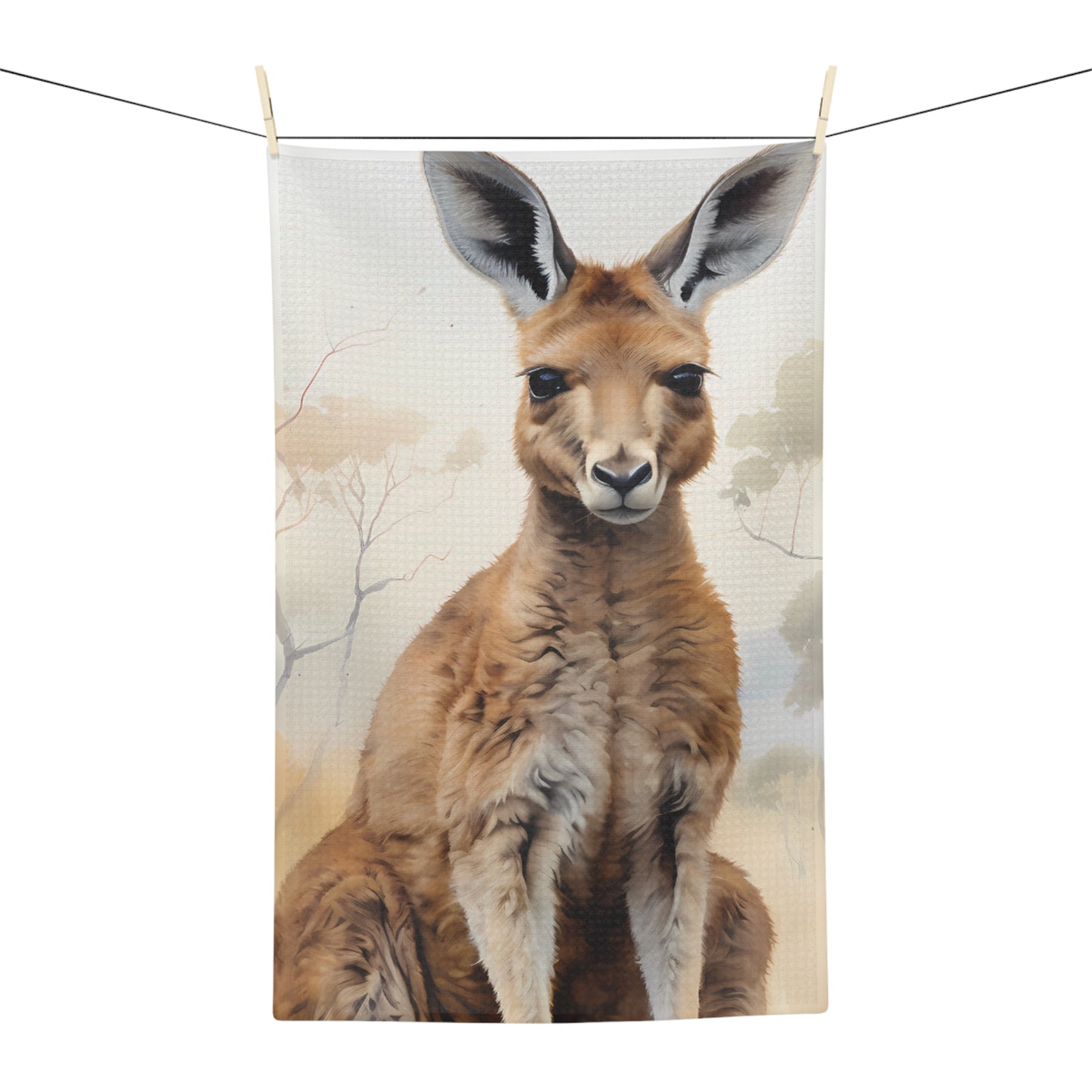 Microfiber Tea Towel, Australian Animals, Kangaroo