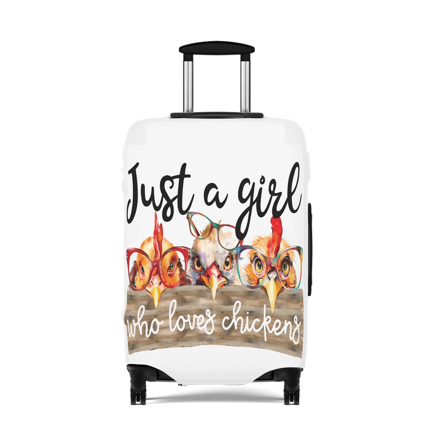 Luggage Cover, Just a Girl who Loves Chickens, awd-1175