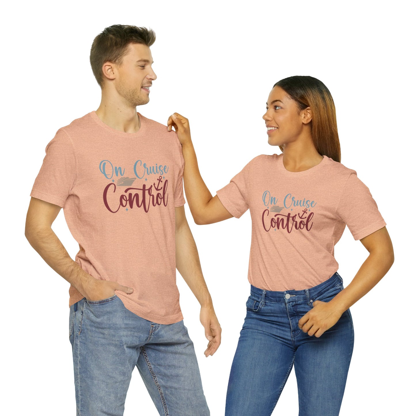 Unisex Adults Jersey Short Sleeve Tee, Cruise Tee, On Cruise Control, 100% Cotton, Light Fabric 142 g/m²