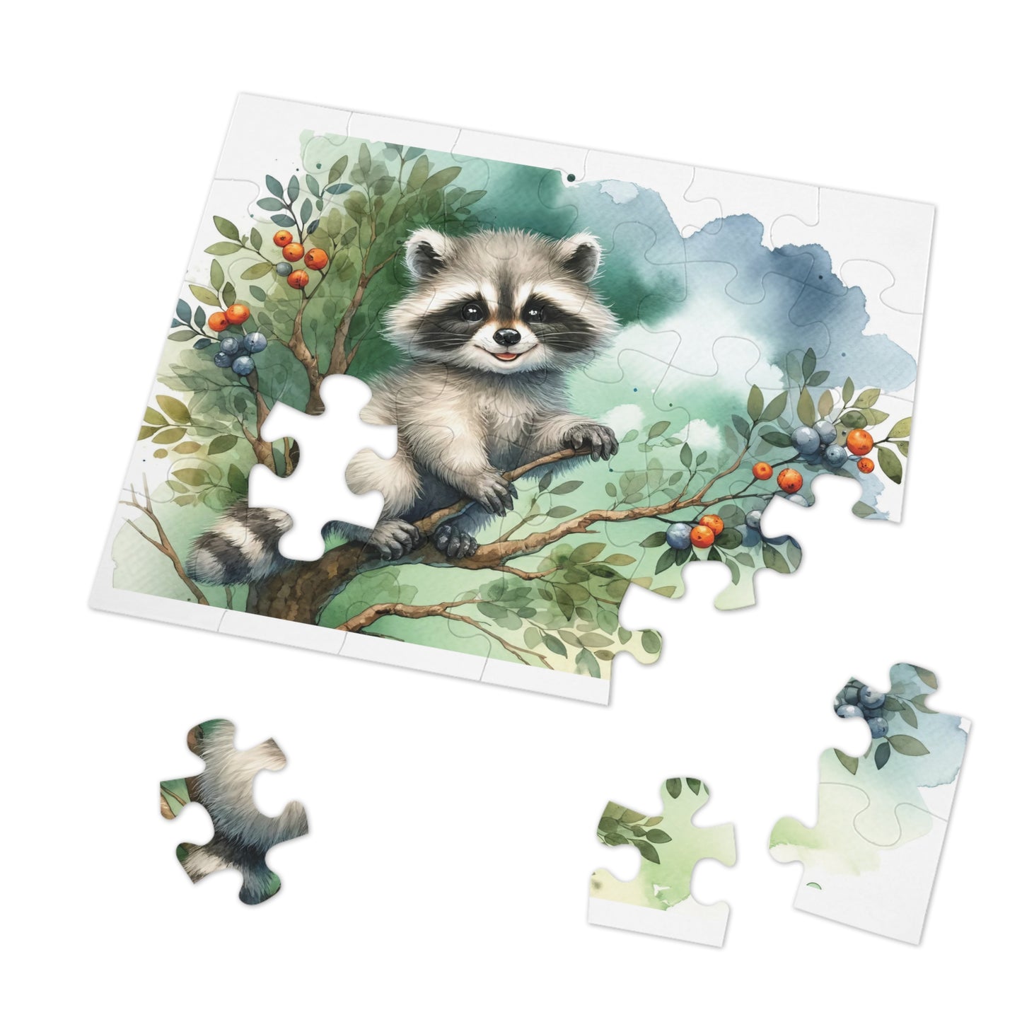 Jigsaw Puzzle, Racoon, Personalised/Non-Personalised (30, 110, 252, 500,1000-Piece)