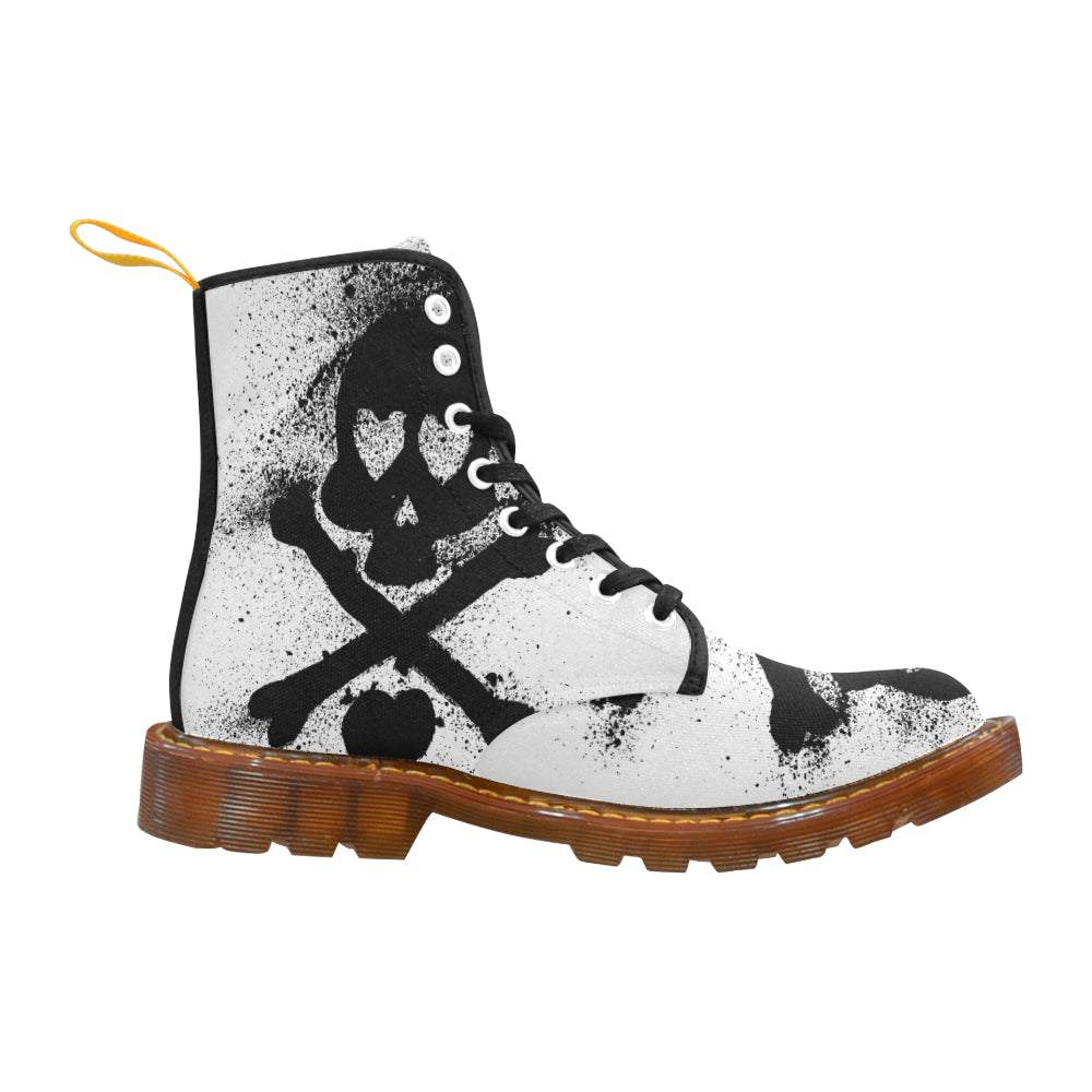 skull doodle honey Martin Boots For Men Model 1203H