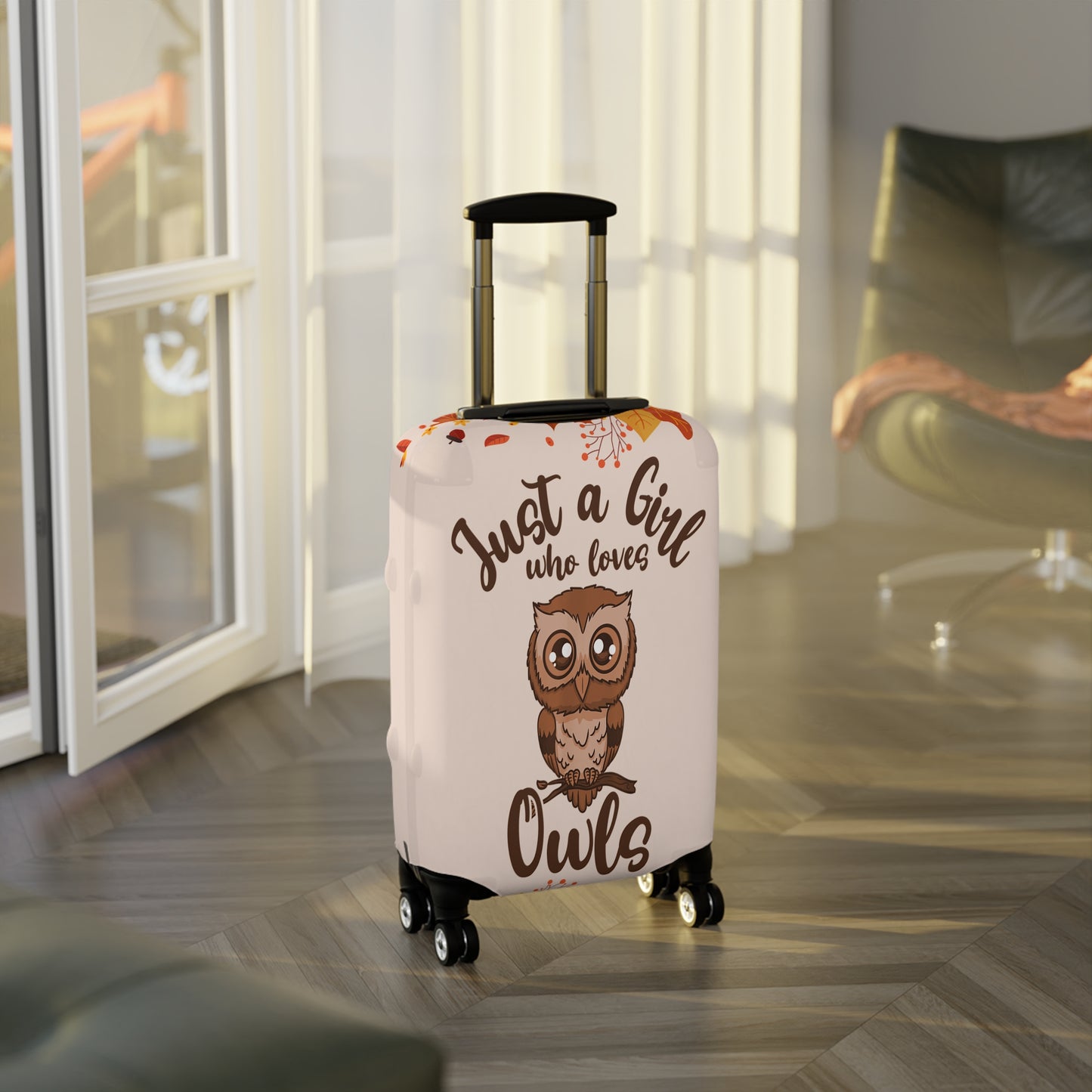 Luggage Cover, Just a Girl who loves Owls, awd-1713