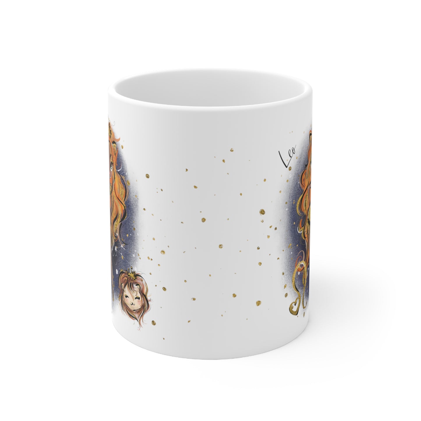 Personalised/Non Personalised Zodiac Sign, Leo, Ceramic Mug 11oz