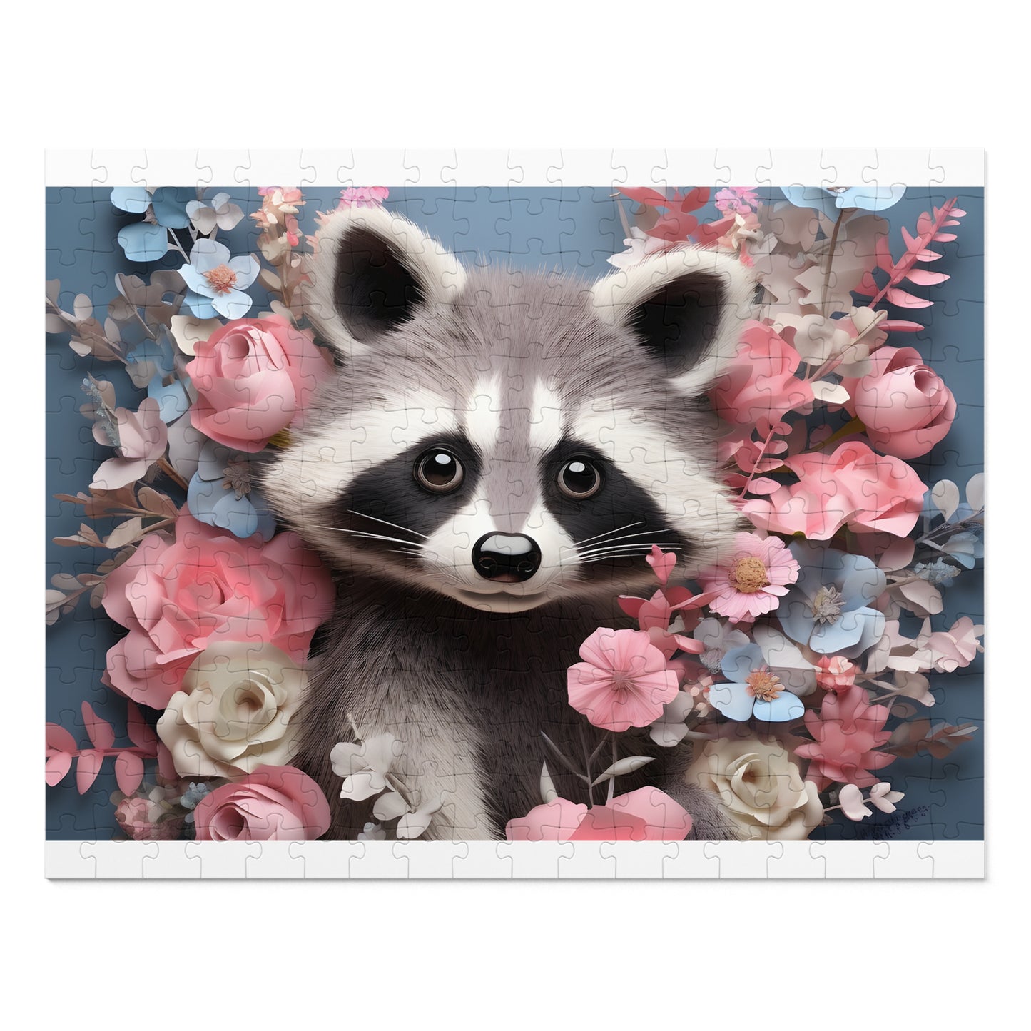 Puzzle, Racoon, Personalised/Non-Personalised (30, 110, 252, 500,1000-Piece) awd-563