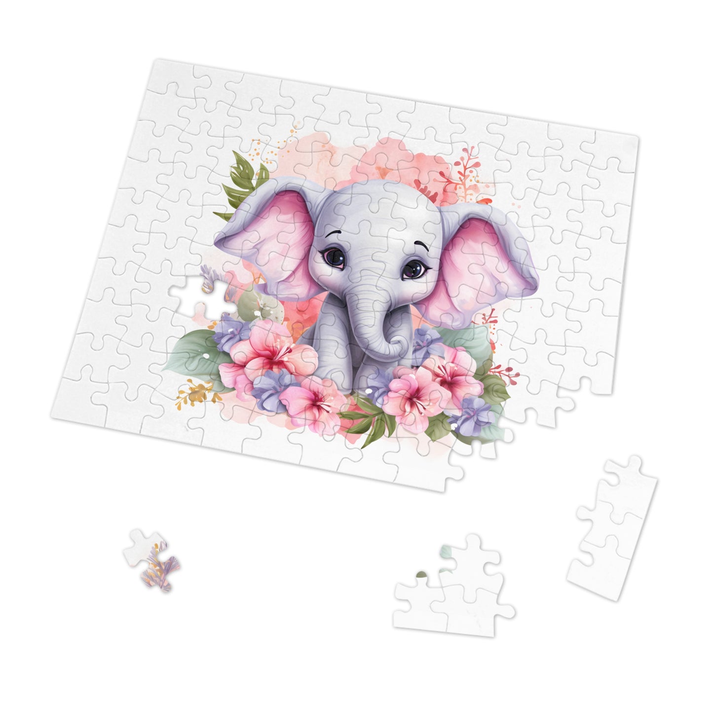 Jigsaw Puzzle, Elephant, Personalised/Non-Personalised (30, 110, 252, 500,1000-Piece)