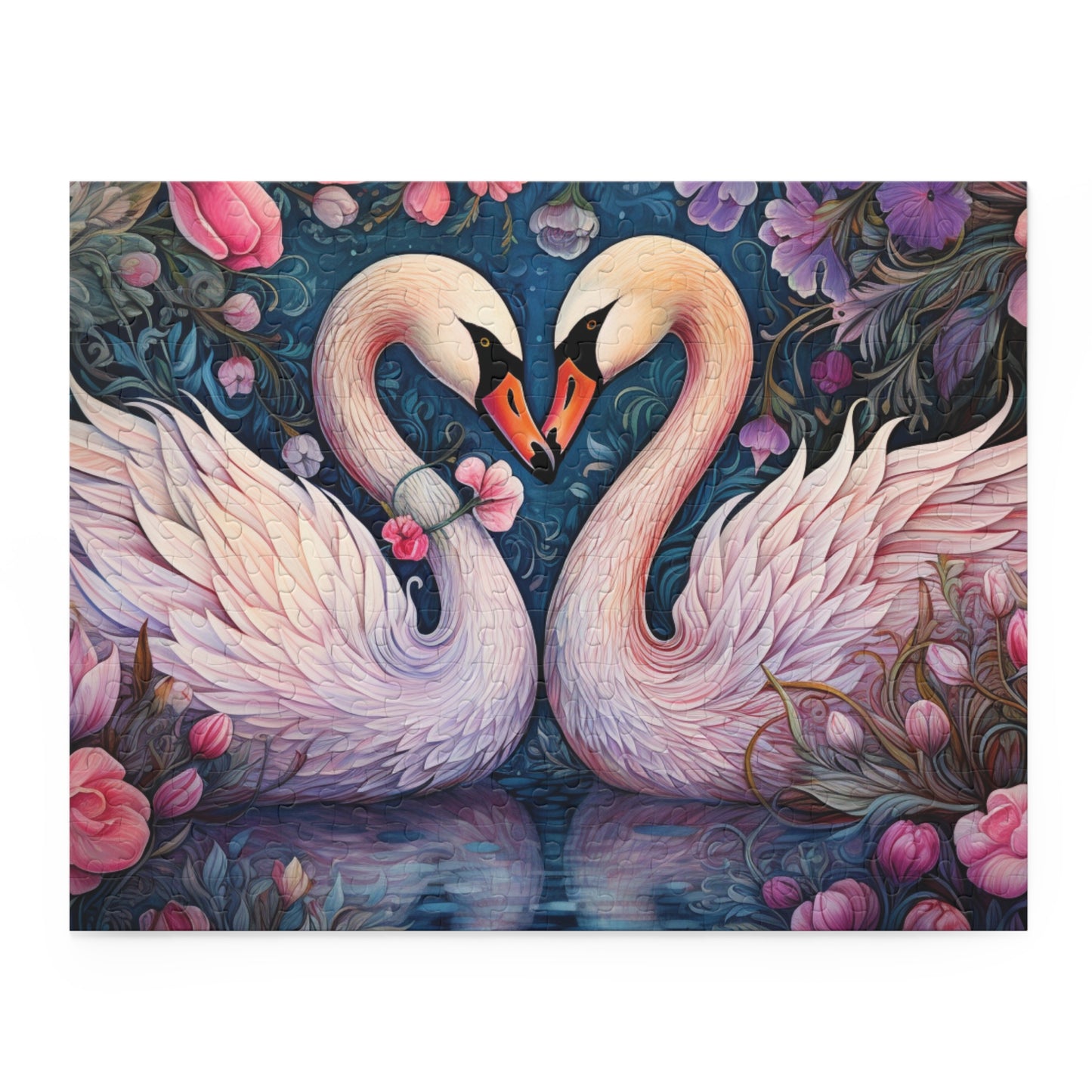 Personalised/Non-Personalised Puzzle, Swan (120, 252, 500-Piece)