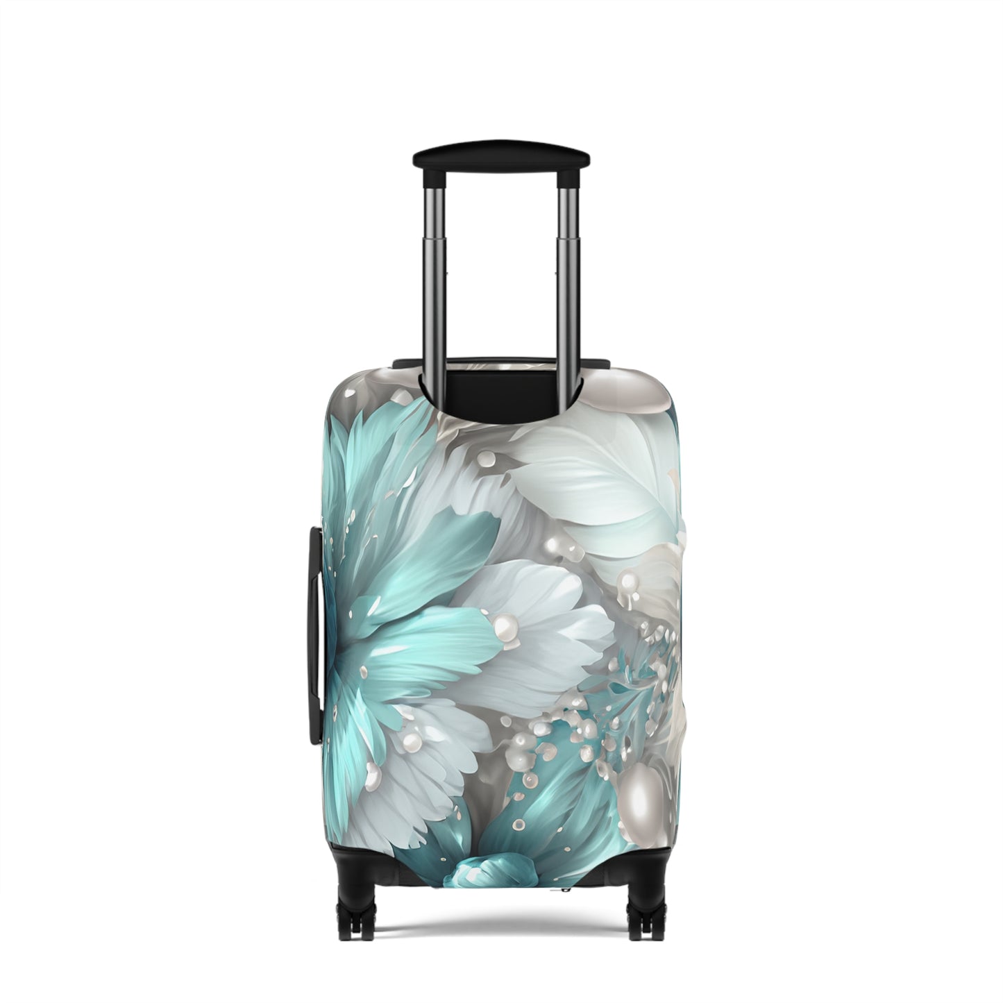 Luggage Cover, Turquoise Floral-2