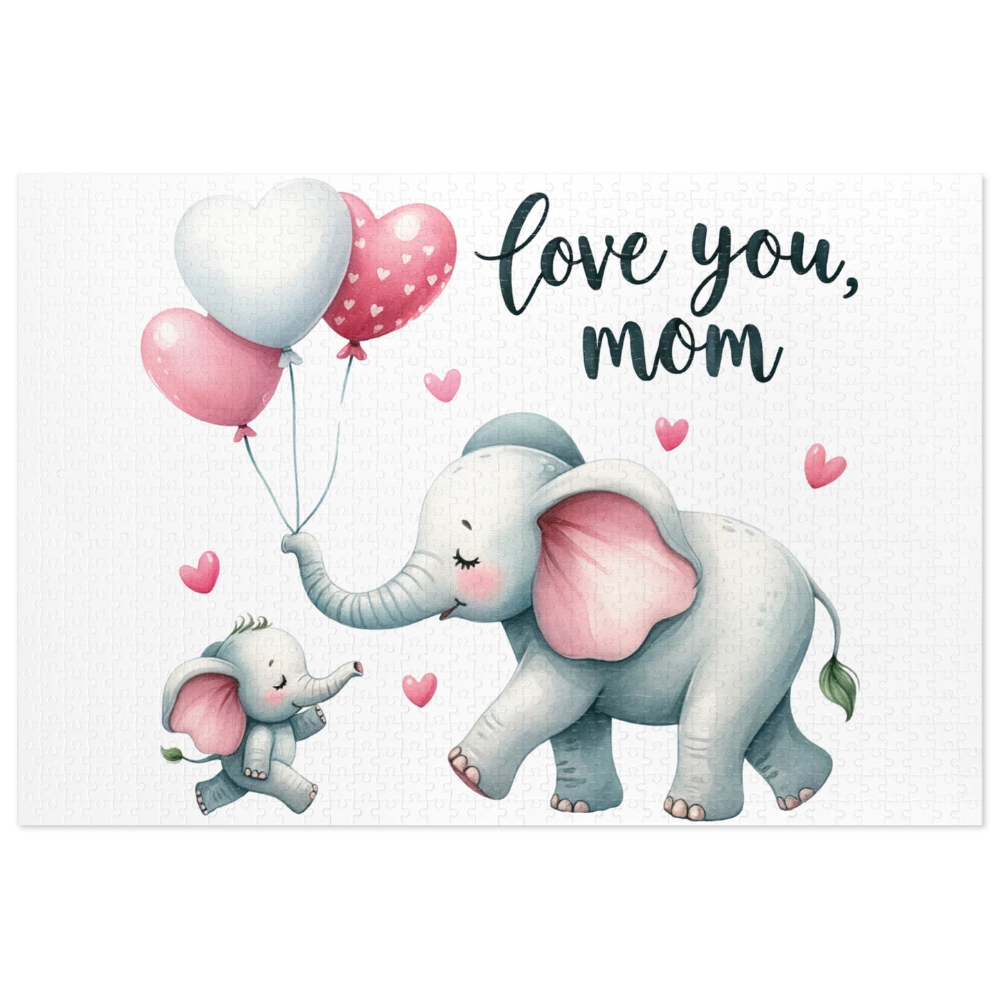 Jigsaw Puzzle, Elephant, Personalised/Non-Personalised (30, 110, 252, 500,1000-Piece)