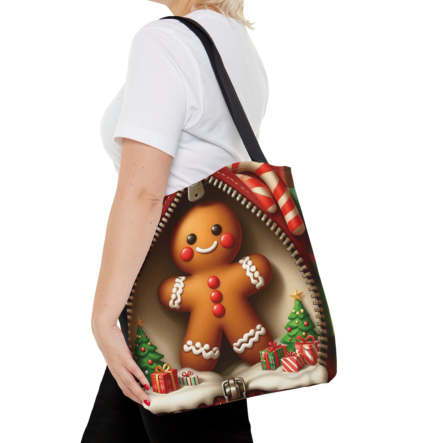 Tote Bag, Christmas, Gingerbread Man