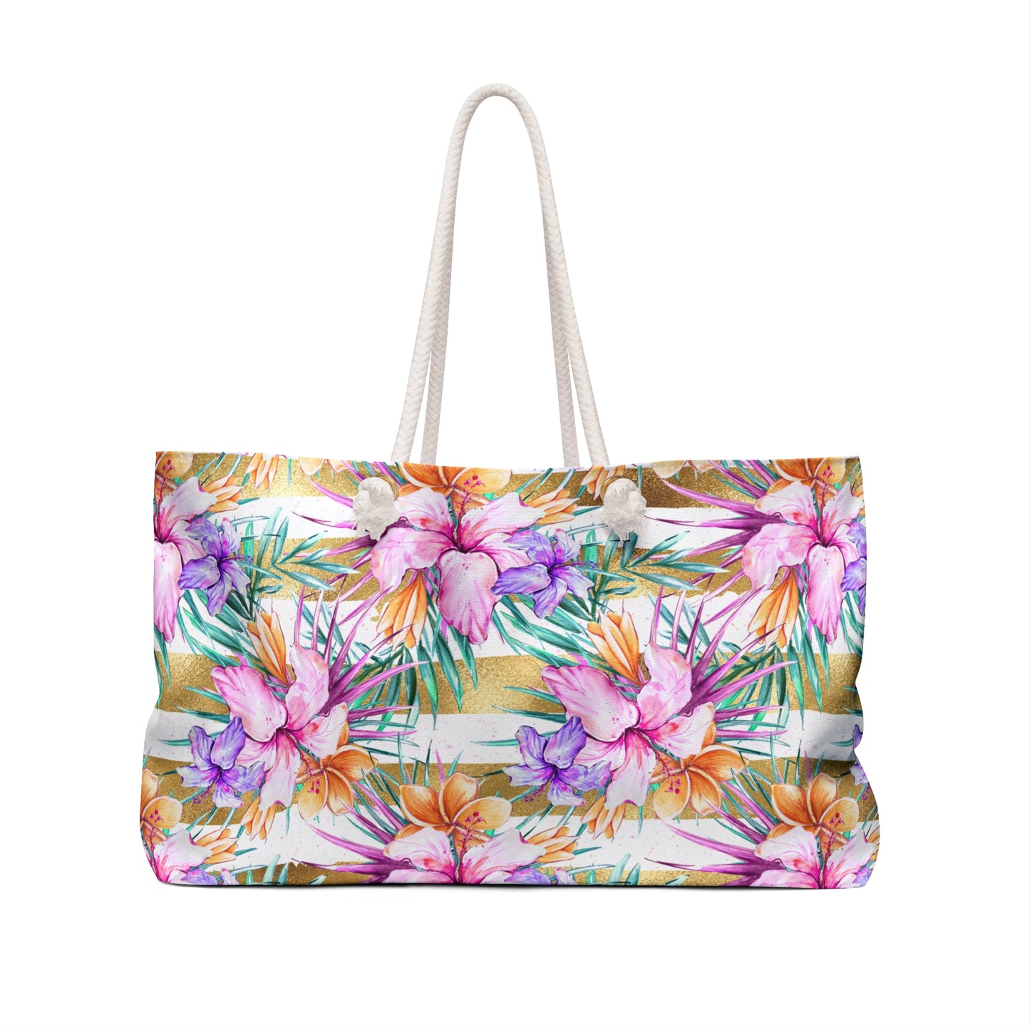 Weekender Bag, Summer Floral, Large Weekender Bag, Beach Bag, Book Bag