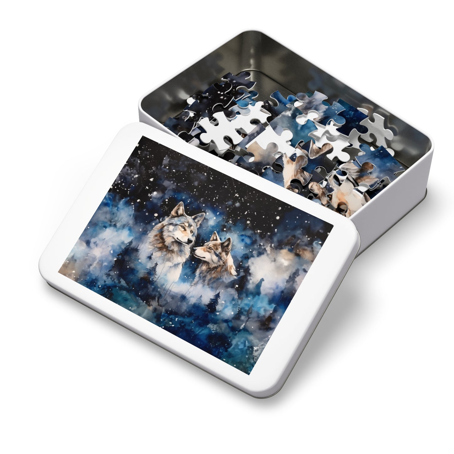 Puzzle, Wolves, Personalised/Non-Personalised (30, 110, 252, 500,1000-Piece) Awd-547