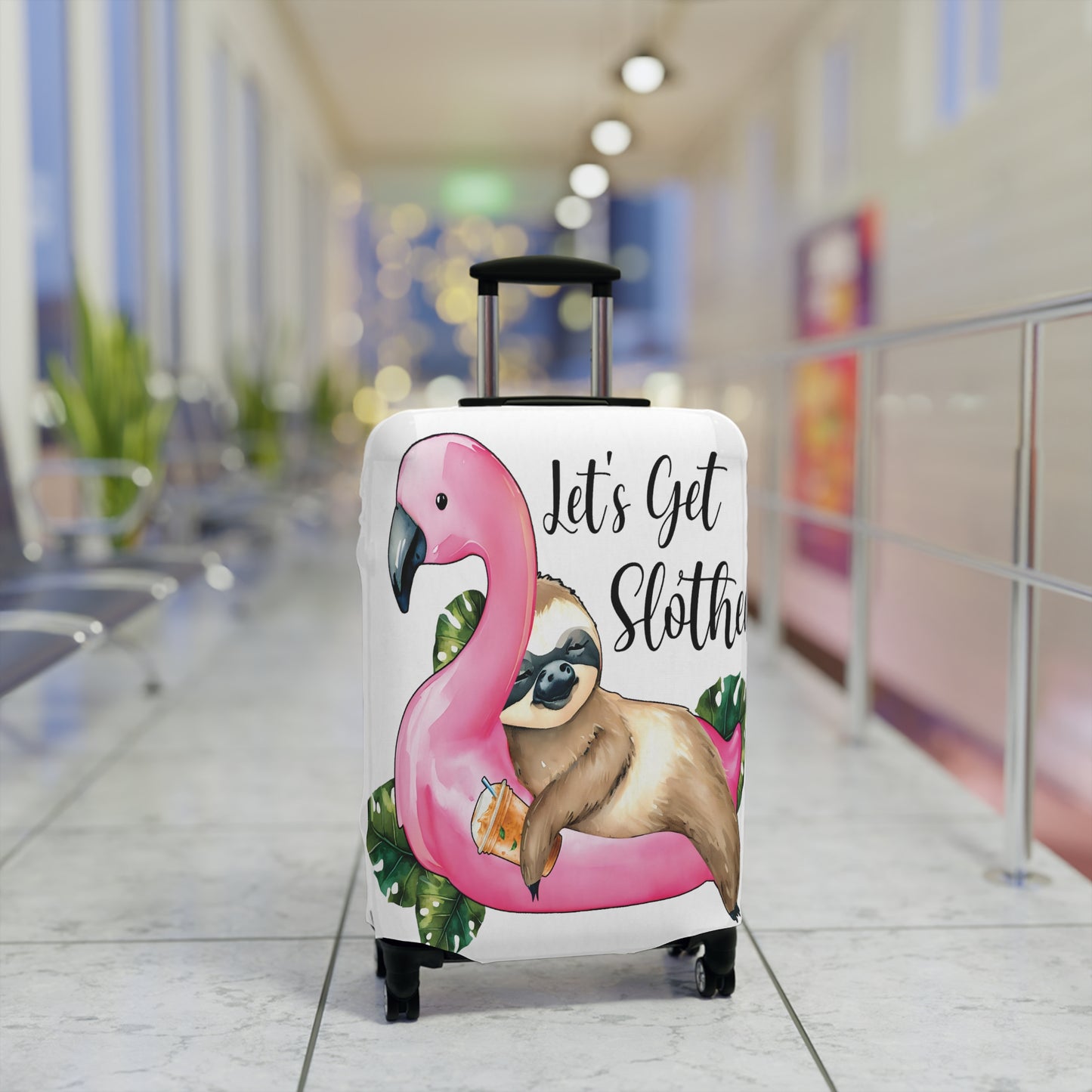 Luggage Cover, Sloth, Let's get slothed, awd-1057