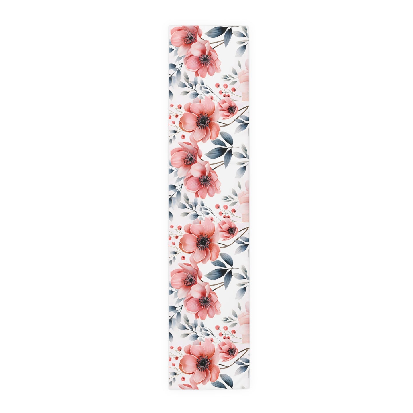 Floral Table Runner, Cotton Twill and Poly Available