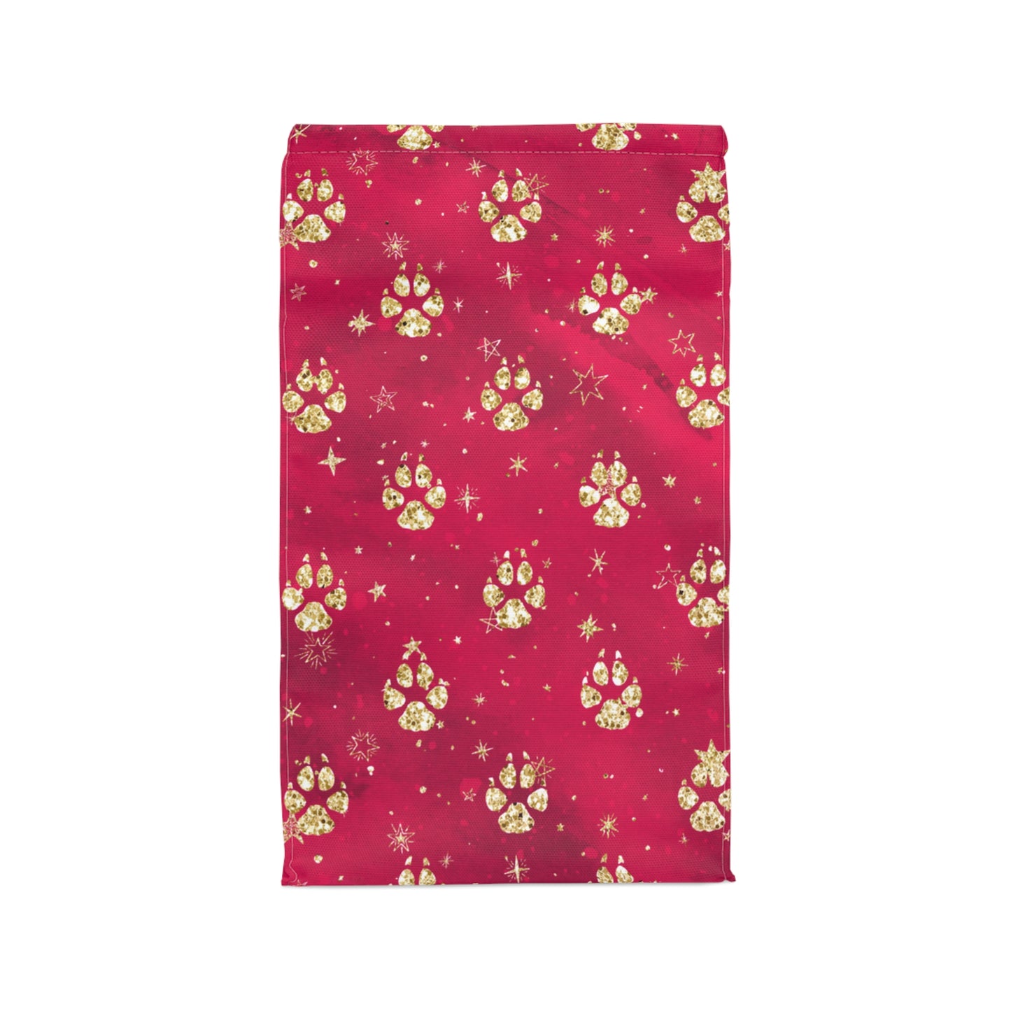 Insulated Lunch Bag, Doggie Paws Red Christmas Bag