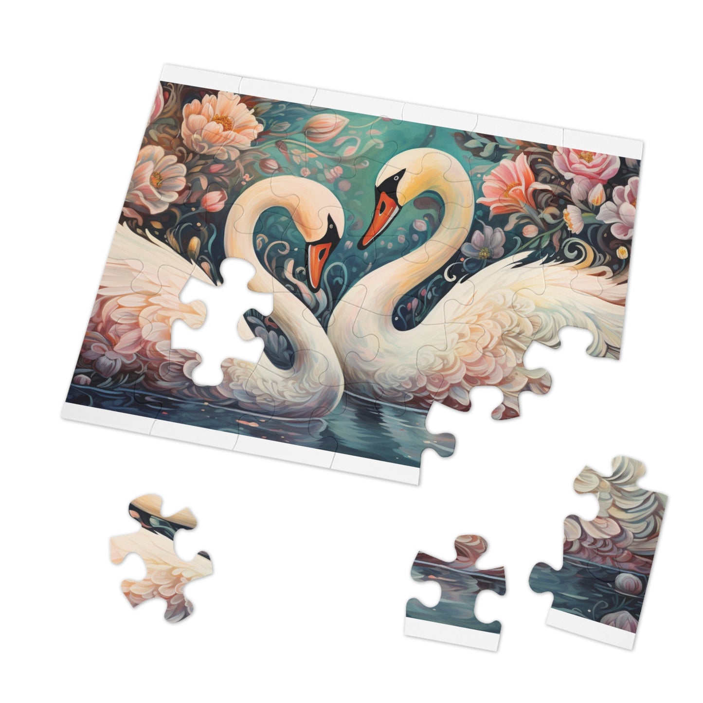 Jigsaw Puzzle, Swan, Personalised/Non-Personalised (30, 110, 252, 500,1000-Piece)