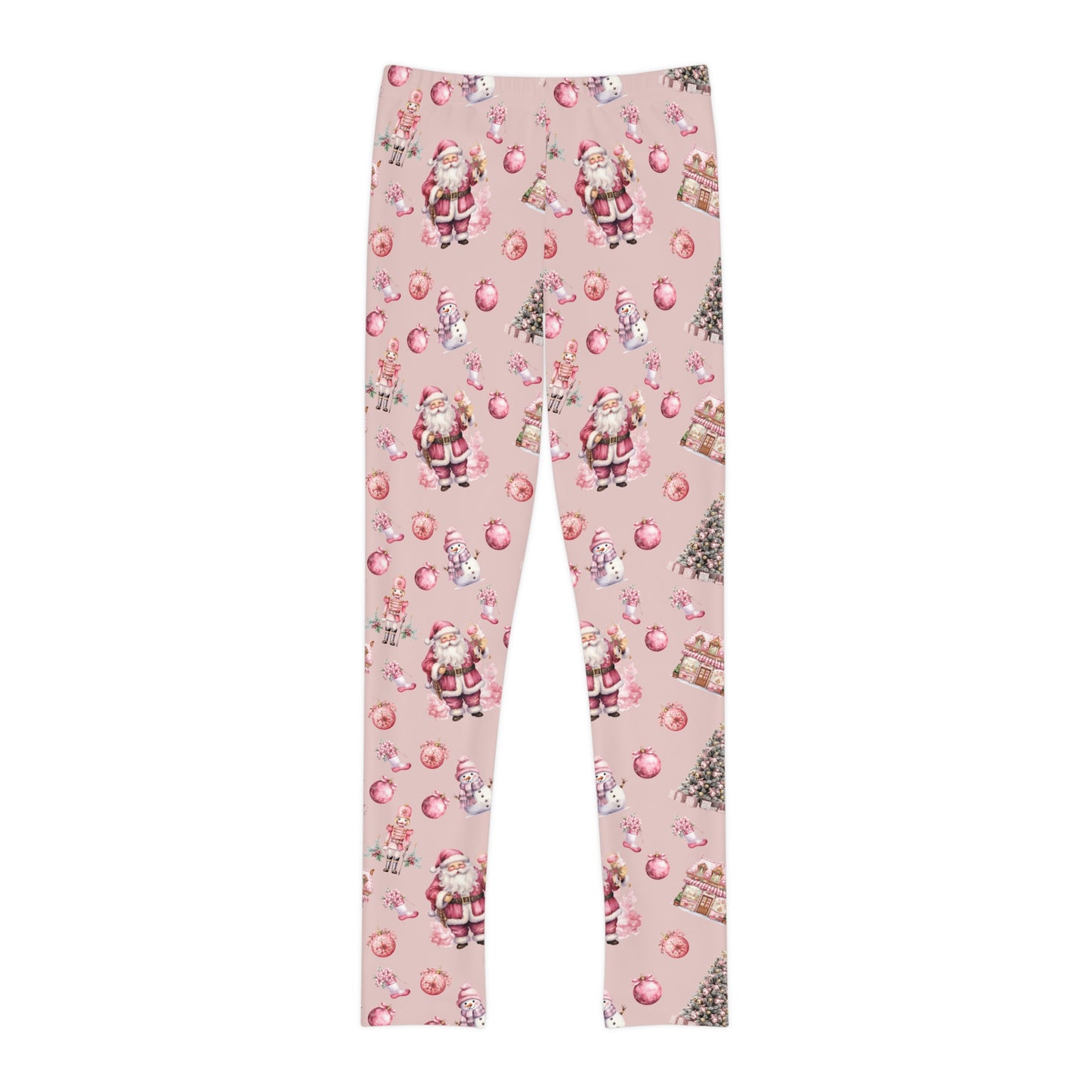 Full-Length Leggings Pink Christmas - Kids Leggings